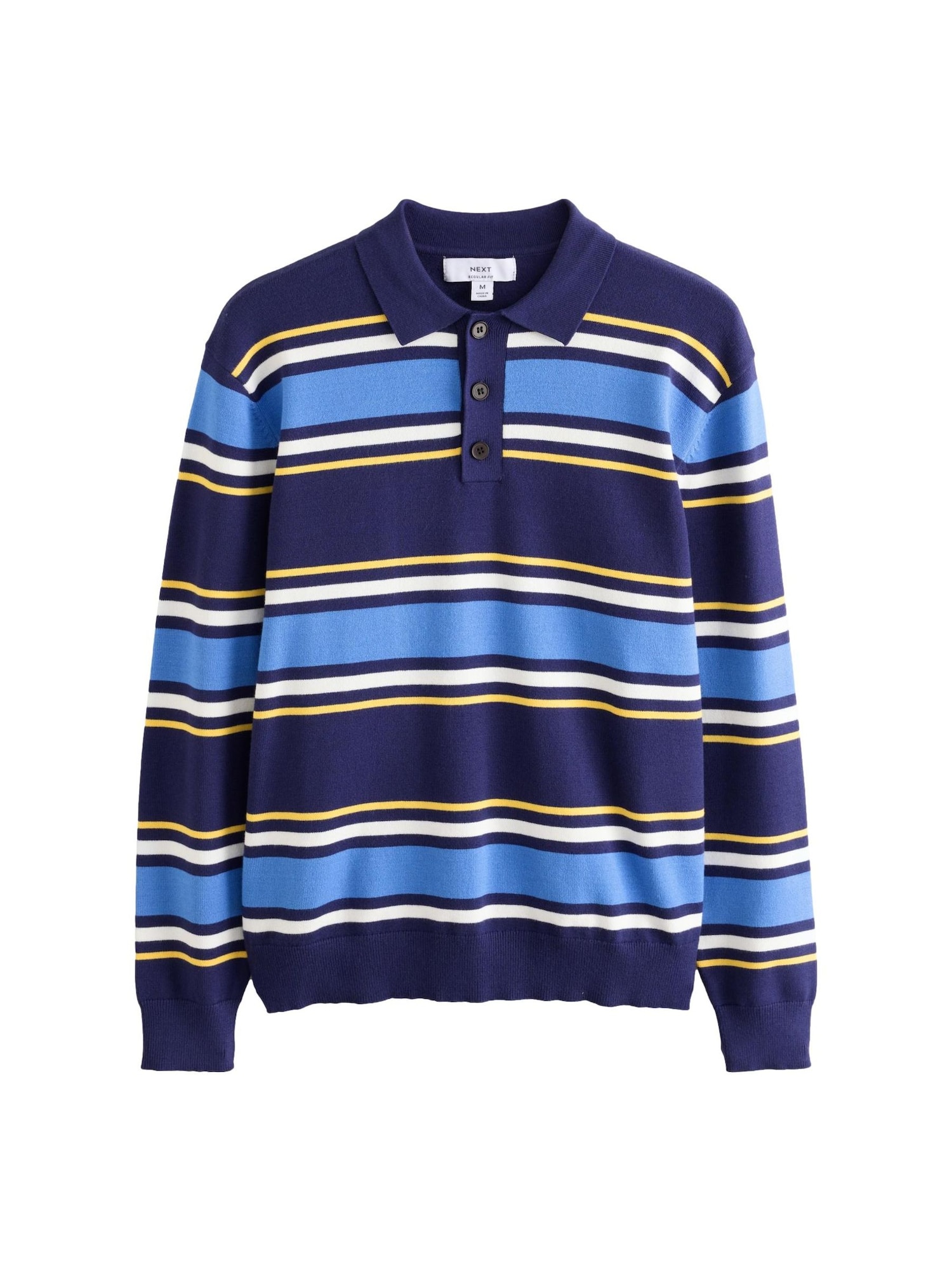 Next Pulover bleumarin / azur / galben deschis / alb