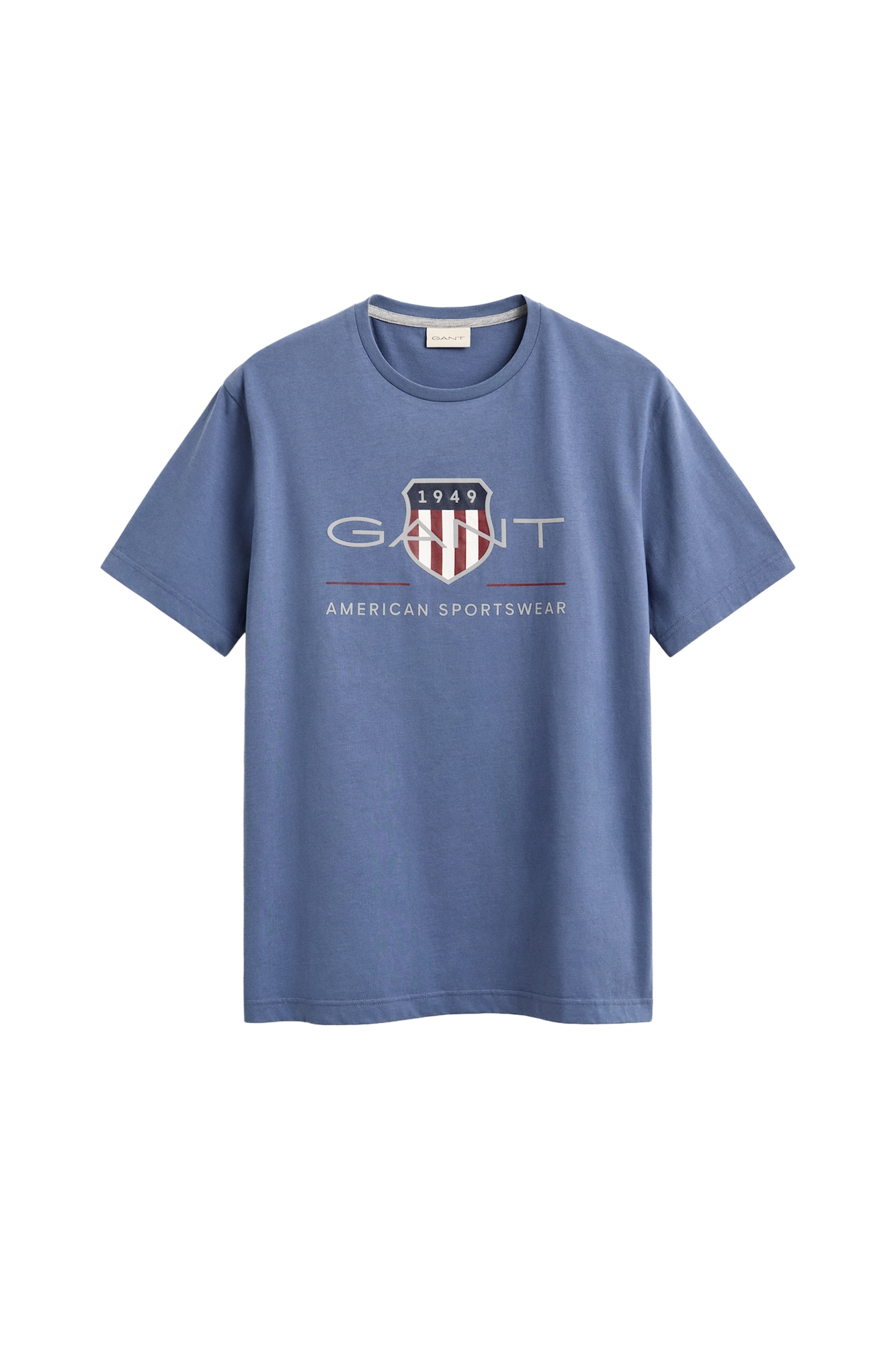 GANT Tricou safir / roșu intens / alb