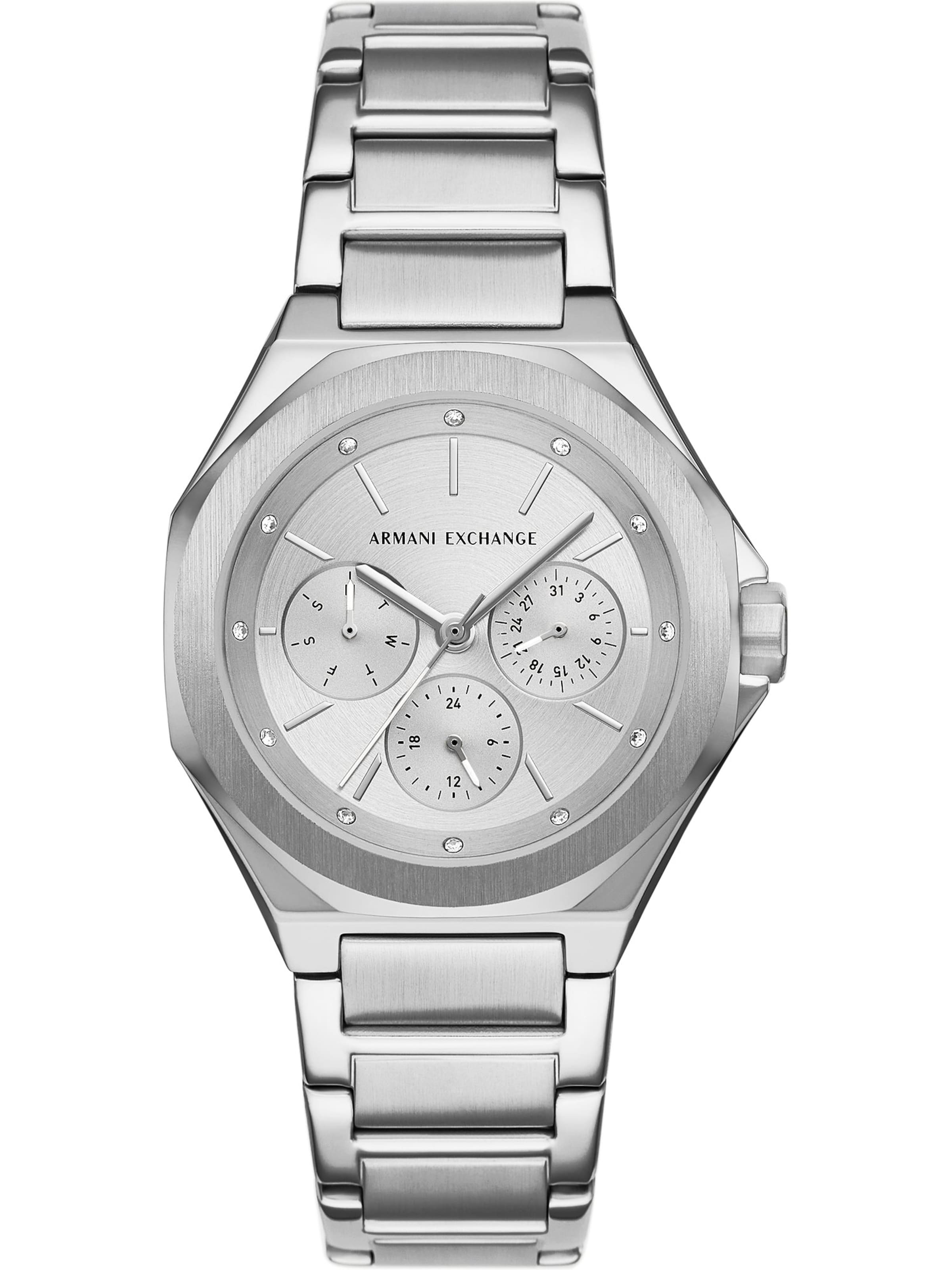 ARMANI EXCHANGE Multifunktionsuhr AX4622, Quarzuhr, Armbanduhr, Damenuhr, Edelstahlarmband, analog, Tag