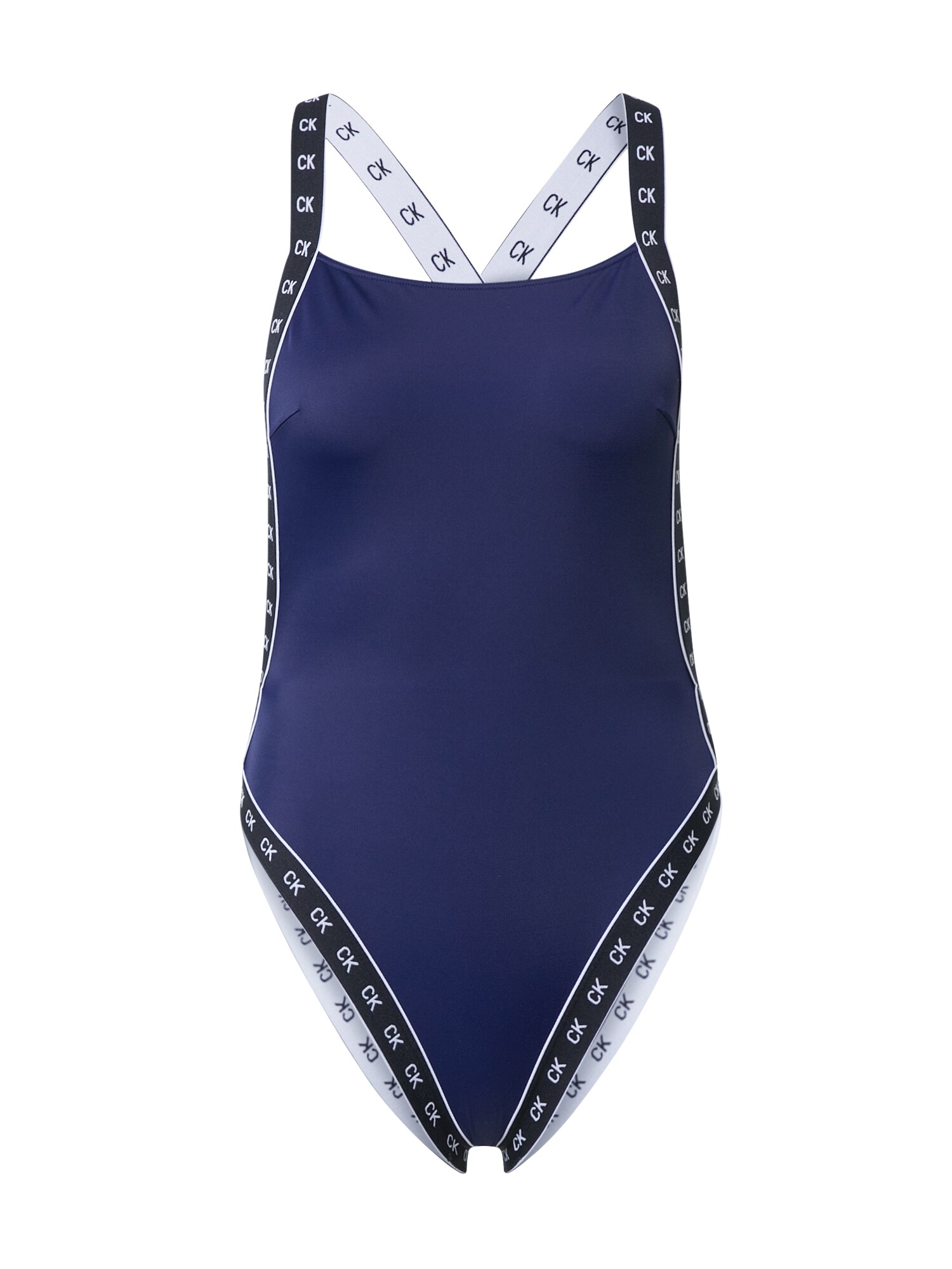 Calvin Klein Swimwear Maudymosi kostiumėlis 'Core Mono Tape'  mėlyna / juoda / balta