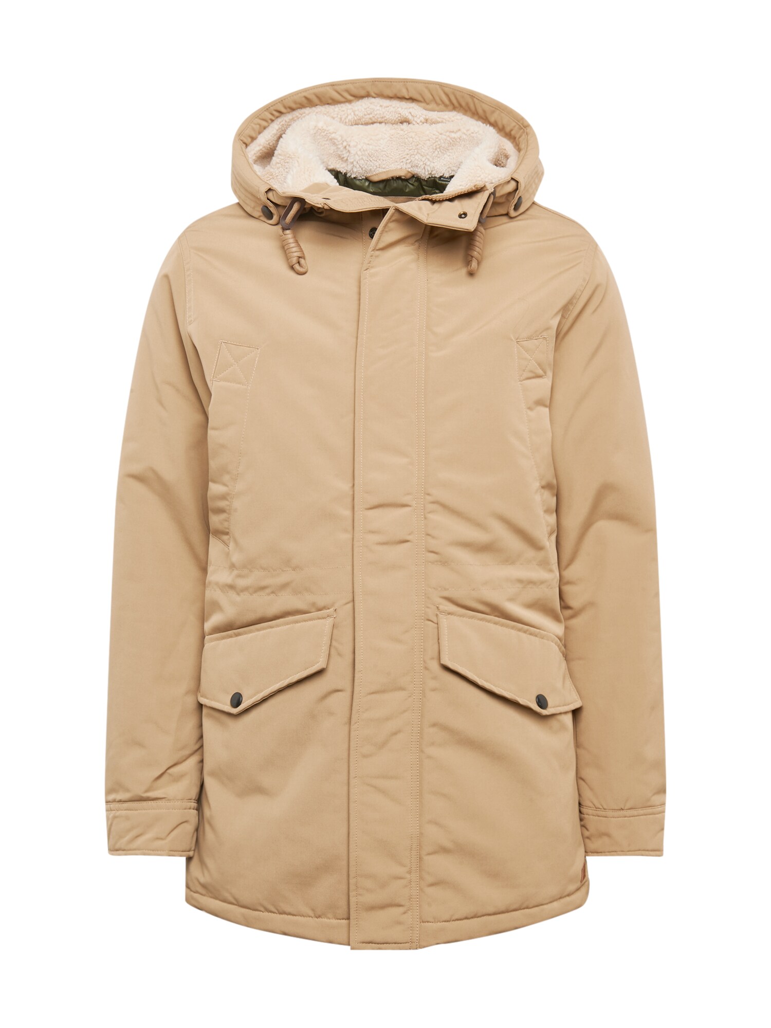 JACK & JONES Ilga žieminė striukė  smėlio