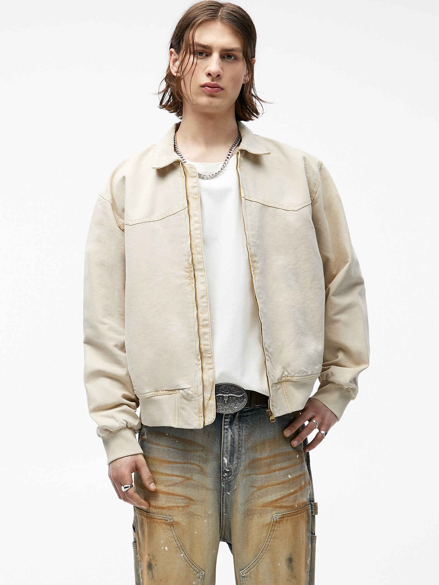 Pull&Bear Átmeneti dzseki  homok termék 2. képe