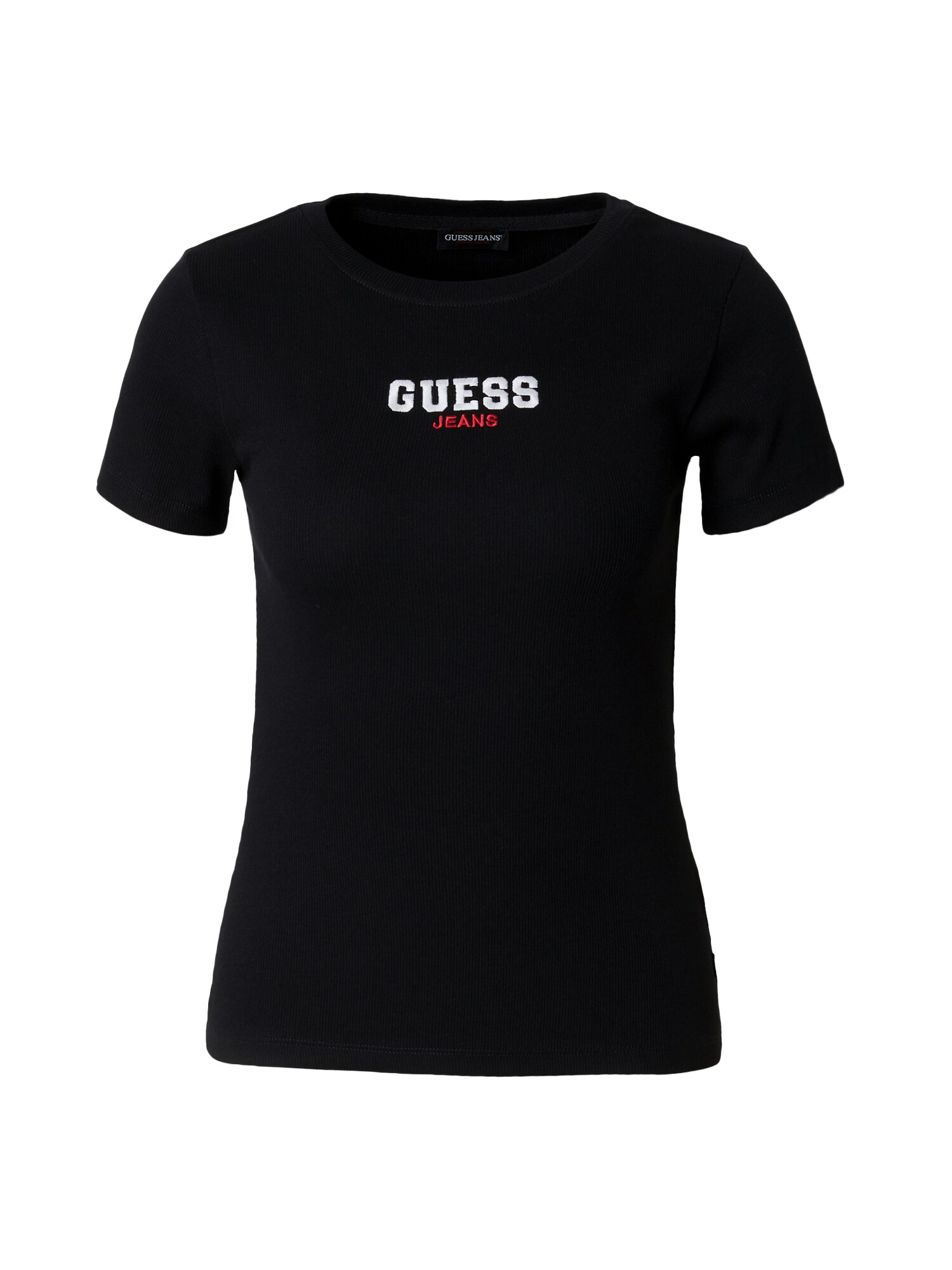 GUESS JEANS Tricou  roșu / negru / alb