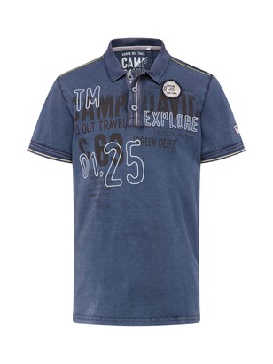 camp david Shirt ‘North Sea Trail’ Navy / Zwart / Wit