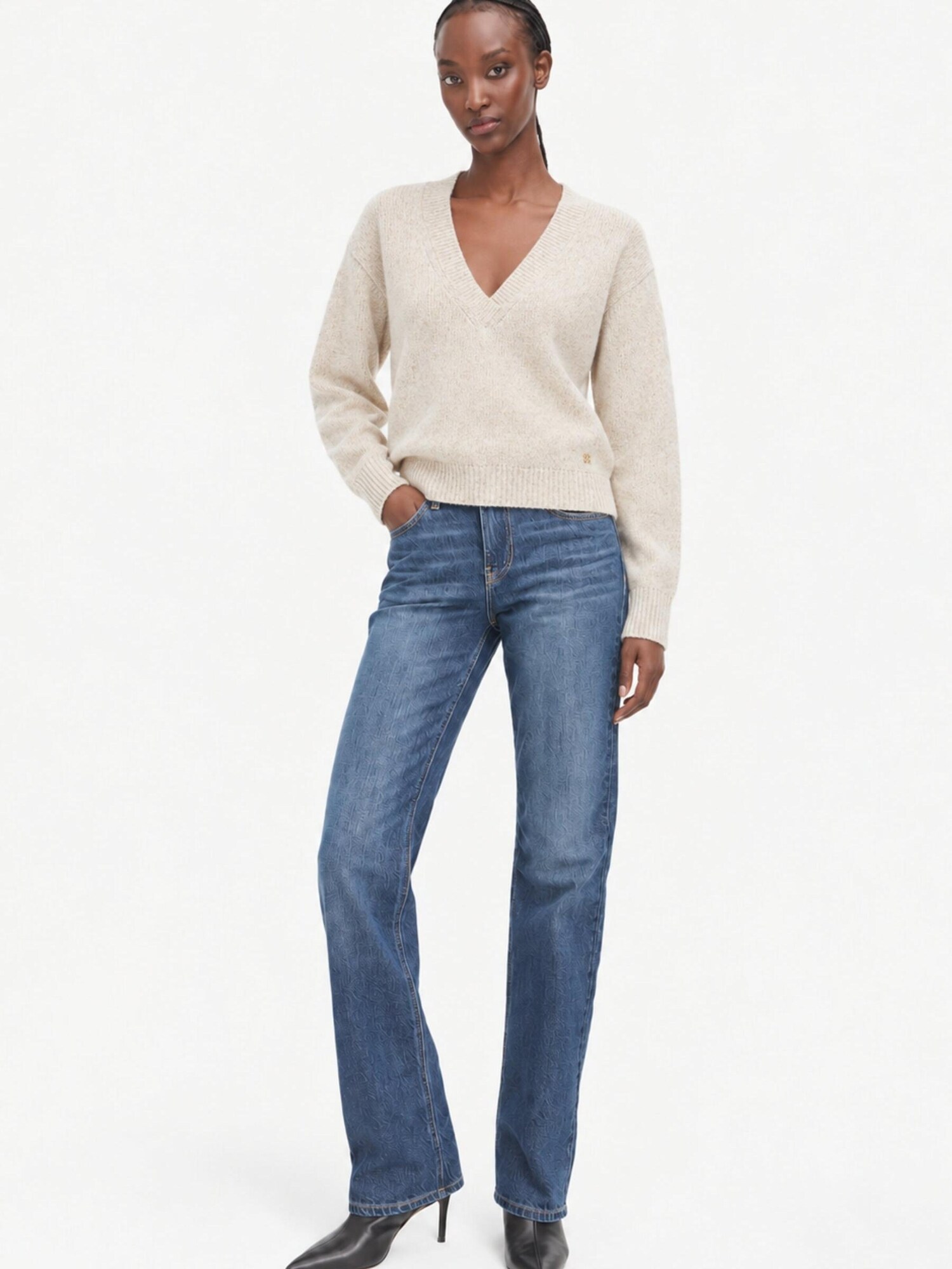 GUESS Jersey 'W6BR42Z1438' offwhite – imagen 3