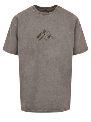 F4NT4STIC Shirt ‘Mountain Berg’ Donkergrijs / Groen