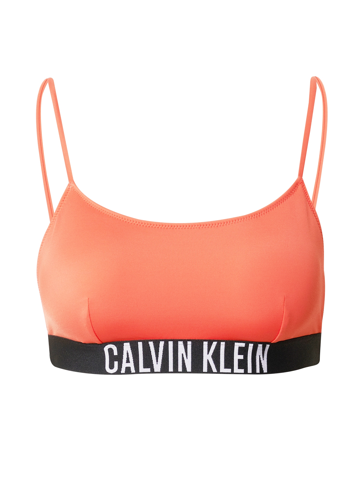 Calvin Klein Swimwear Bikini gornji dio  narančasto crvena / crna / bijela