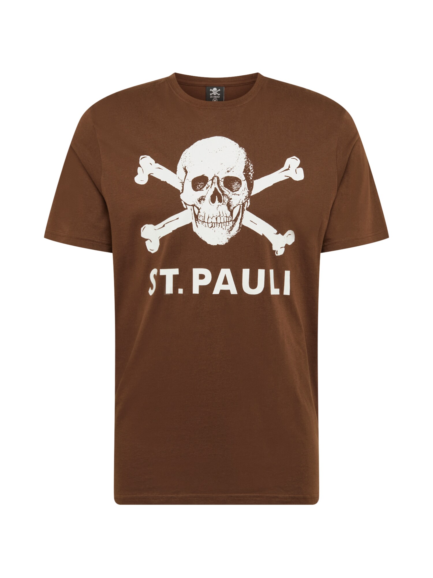 FC St. Pauli Marškinėliai 'Totenkopf'  ruda / balta
