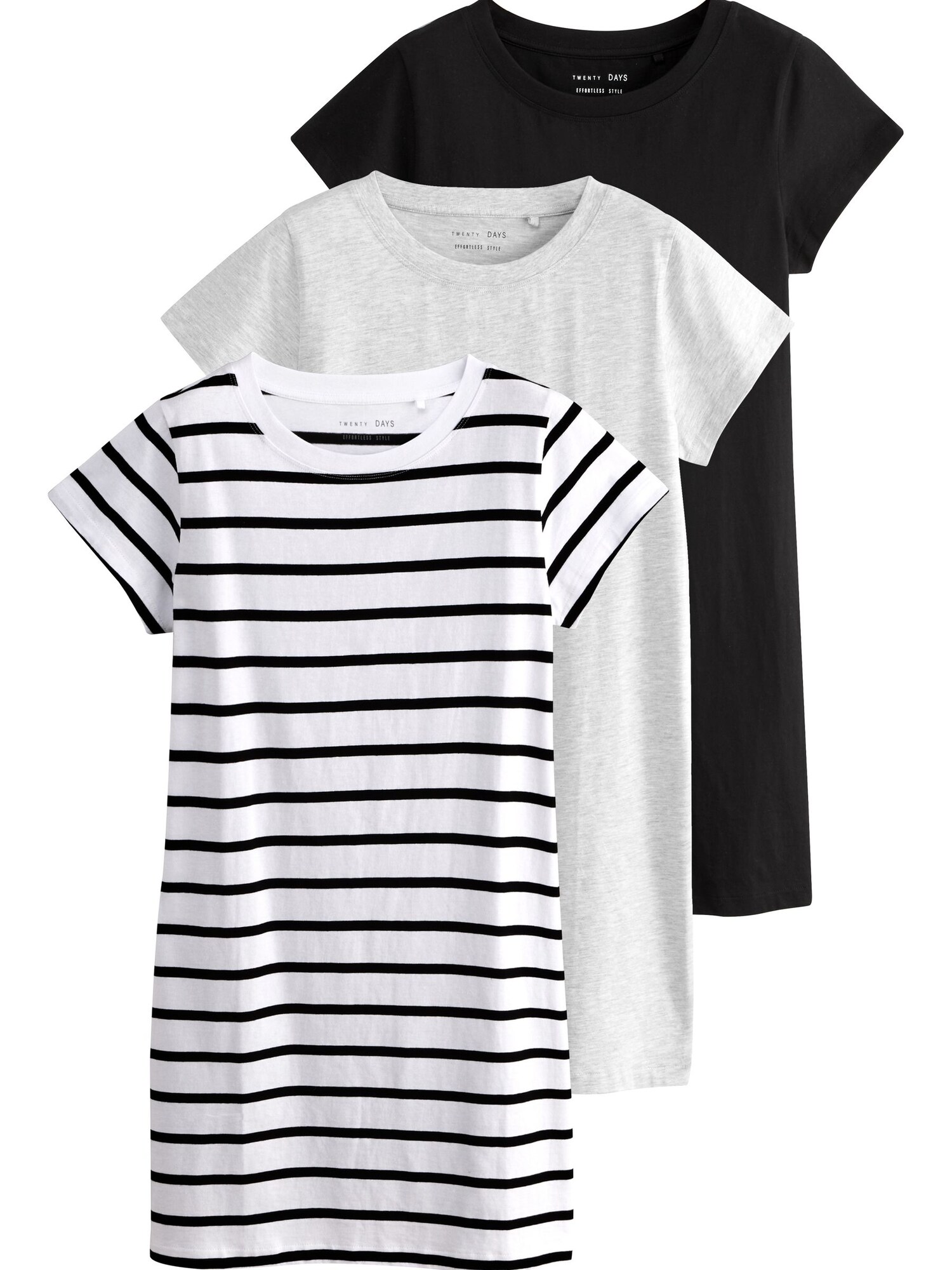 The Set Rochie  gri deschis / negru / alb