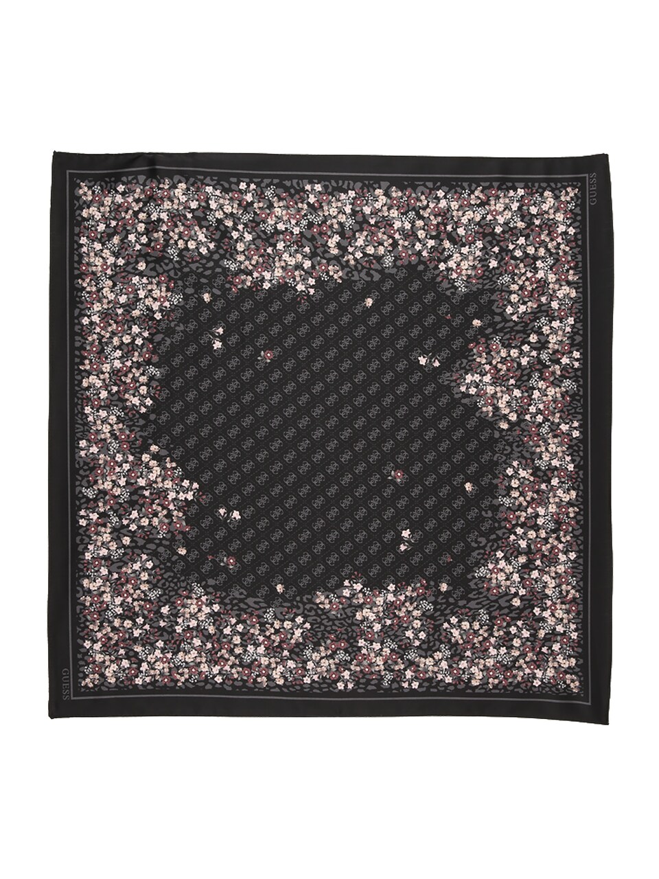 Scarf mörkgrå / pastellrosa / mörkröd