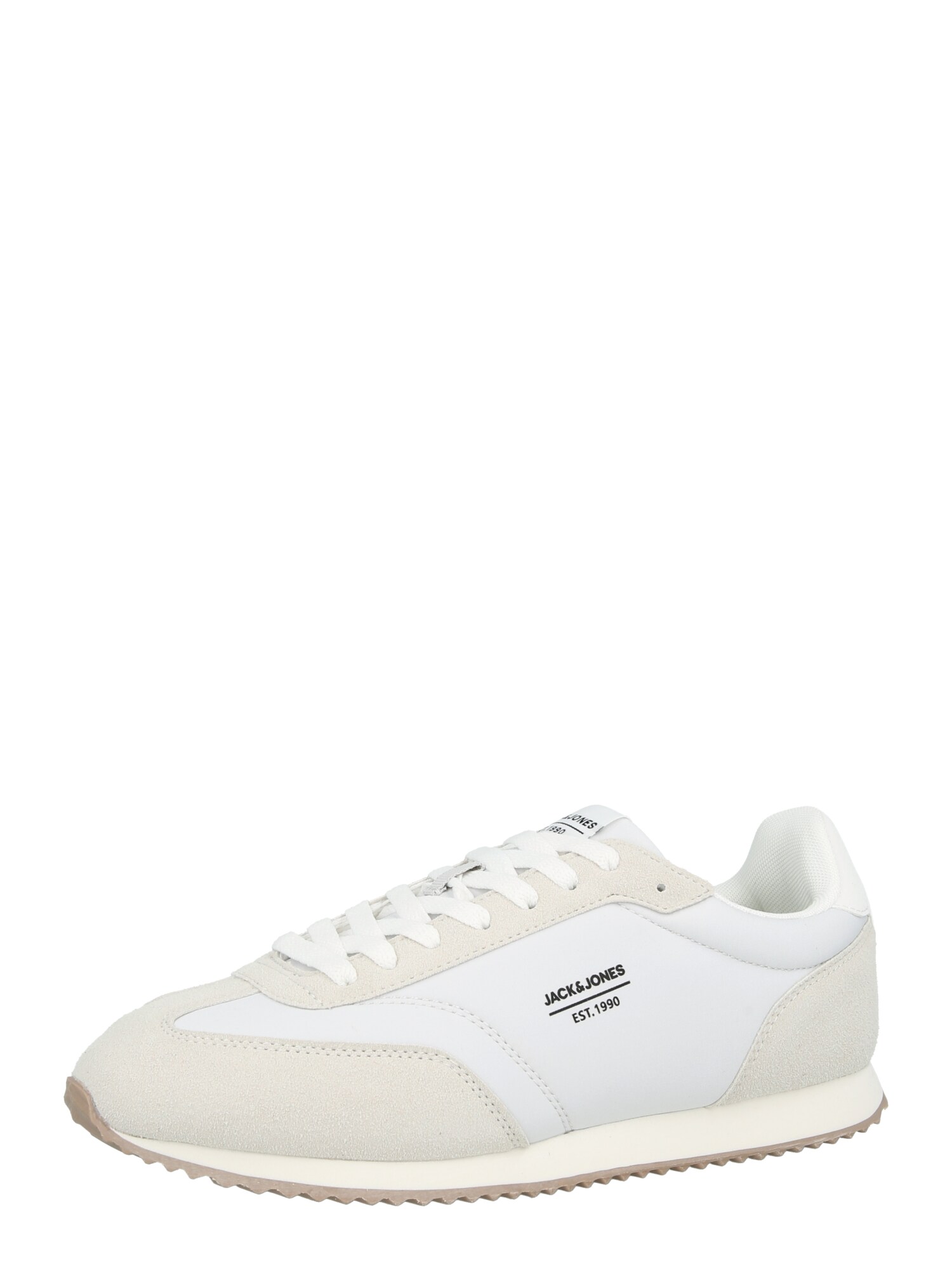 JACK & JONES Sneaker low 'JFWRETRO RUNNER'  negru / alb / alb lână