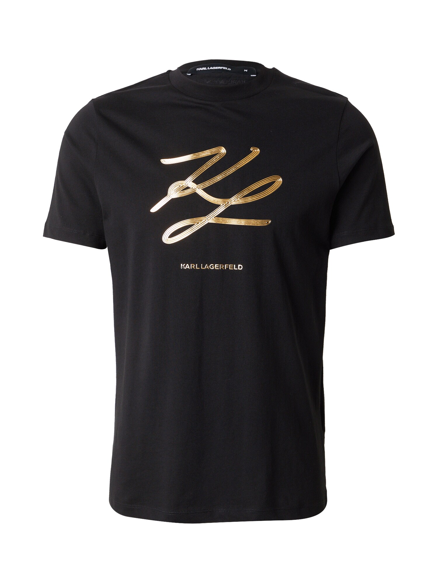 Karl Lagerfeld Tricou  auriu / negru