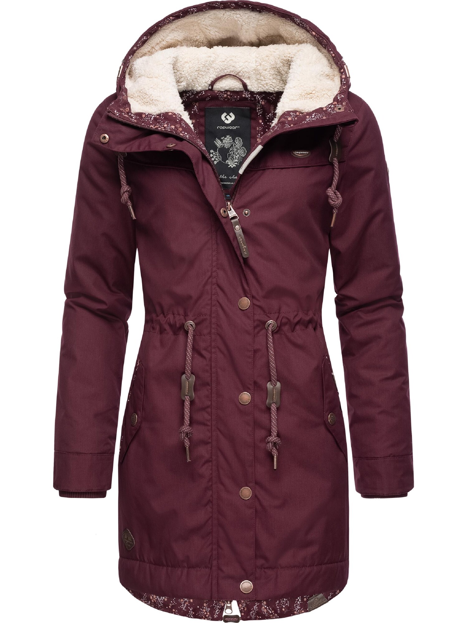 Ragwear Parka de inverno 'Canny'  vermelho / vermelho vinho