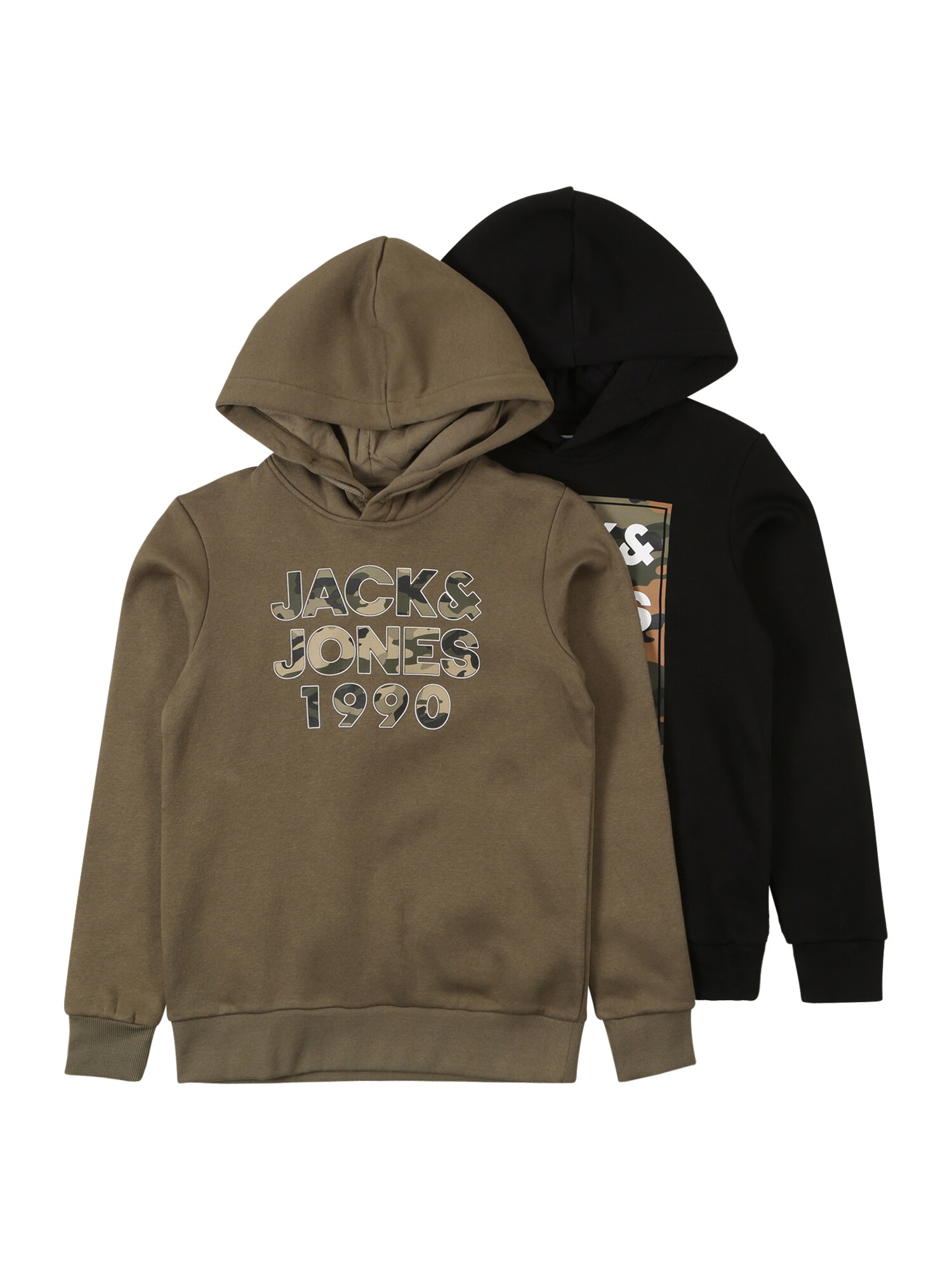 Jack & Jones Junior Megztinis be užsegimo  alyvuogių spalva / juoda