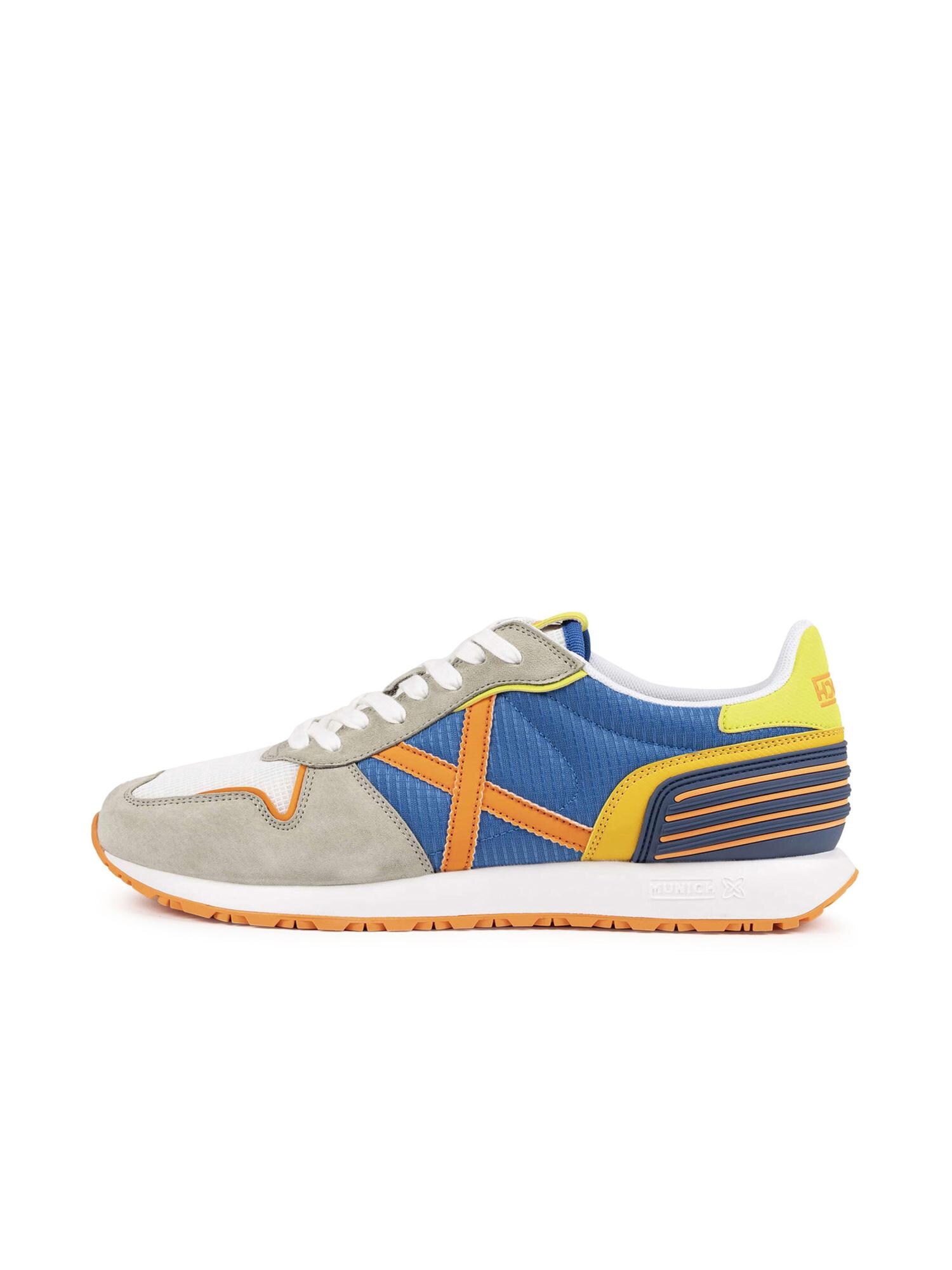 MUNICH Zapatillas deportivas bajas 'Massana' azul / taupe / naranja