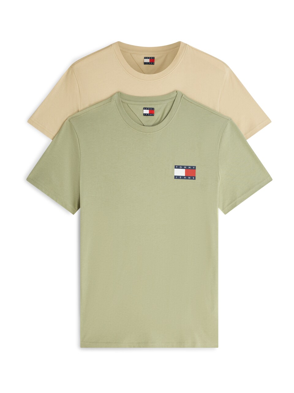 T-shirt beige / marinblå / pastellgrön