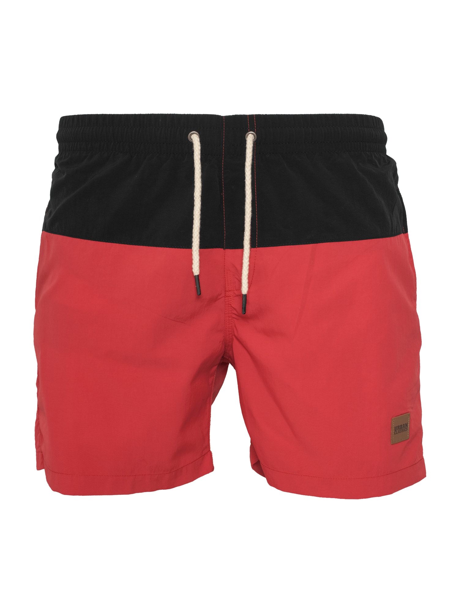 Urban Classics Kratke kopalne hlače  pastelno rdeča / črna