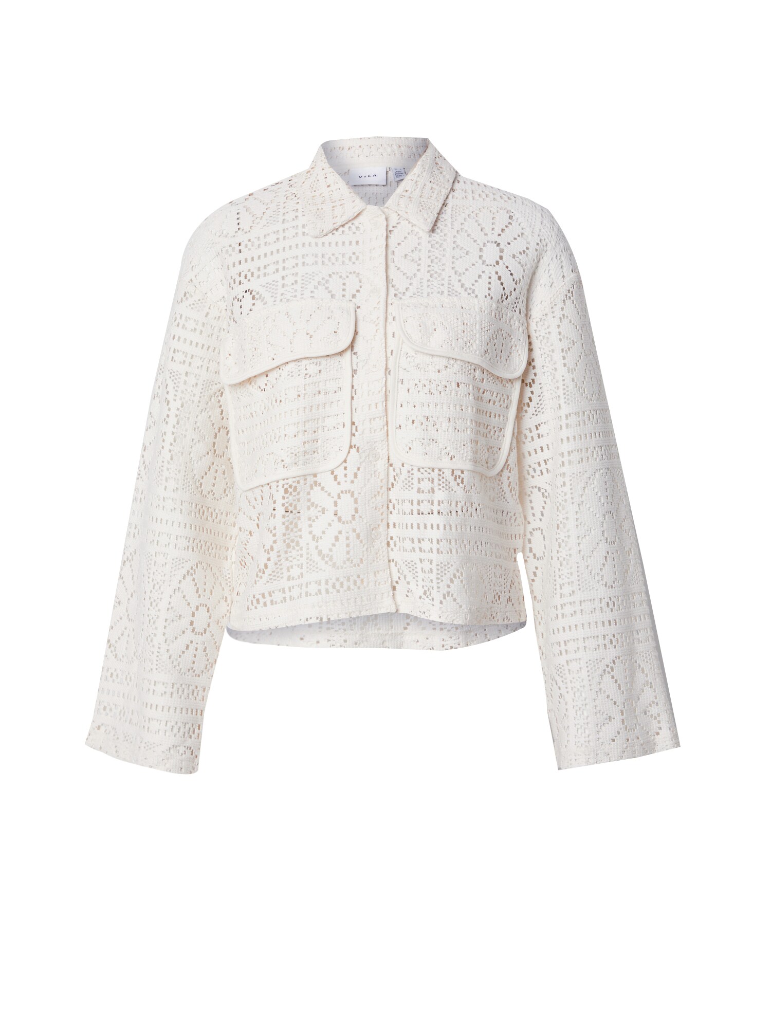 VILA Geacă tricotată VIMerinda  crem
