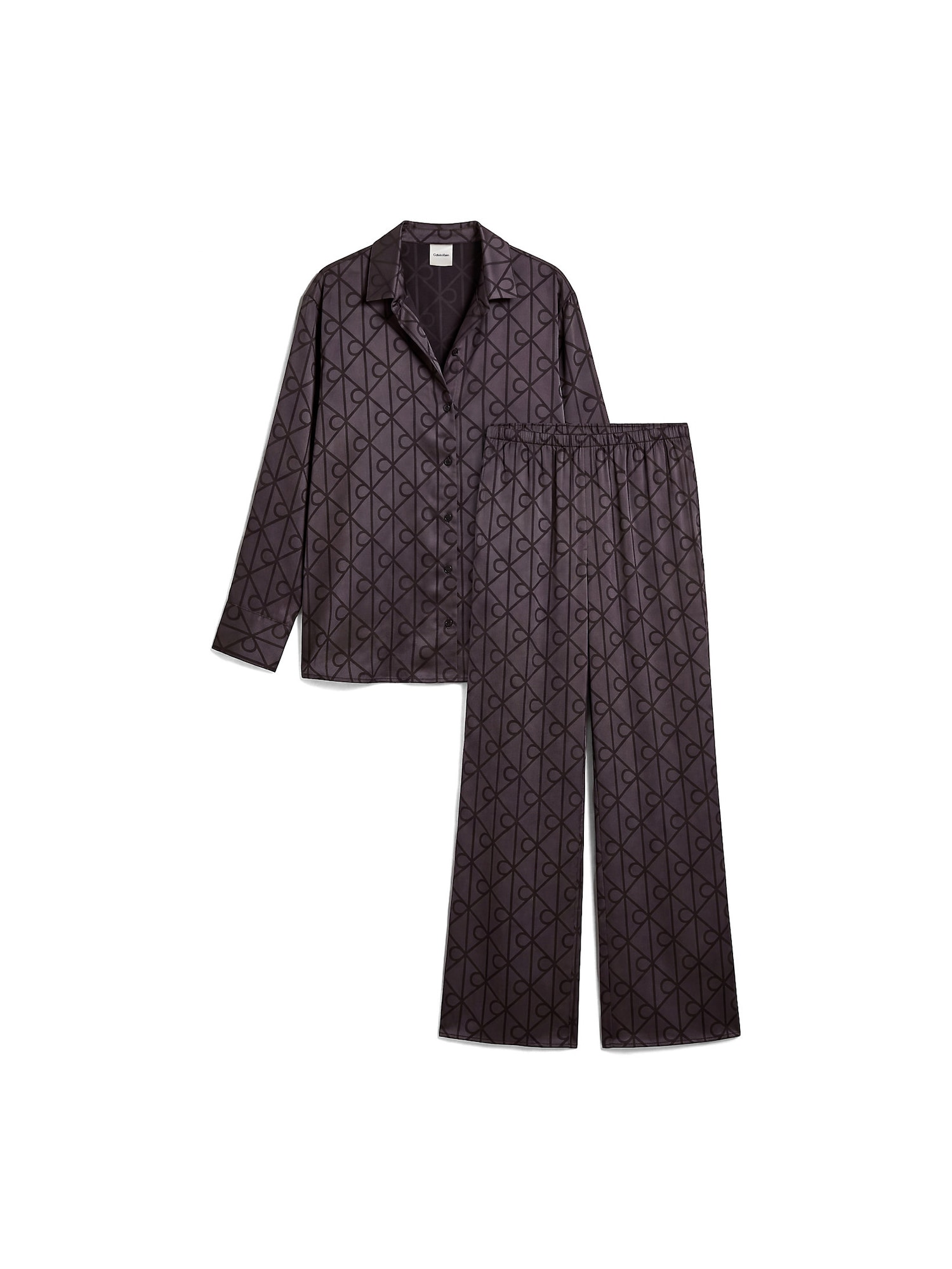 Calvin Klein Pijama gris / negro