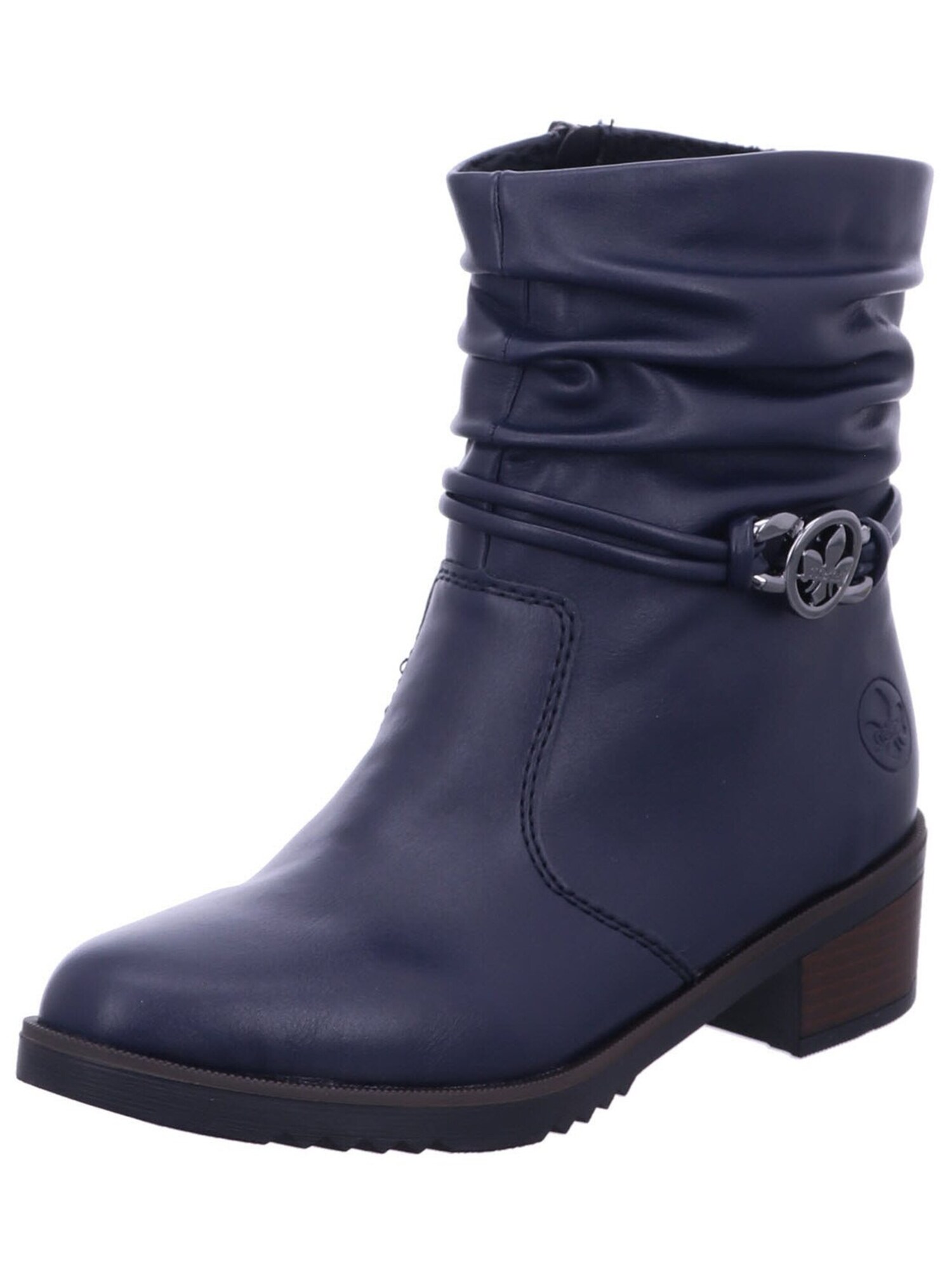 Rieker Boots 'Stiefelette Damen Y0572 14 Kunststoff (Synthetik) In Blau' Blauw