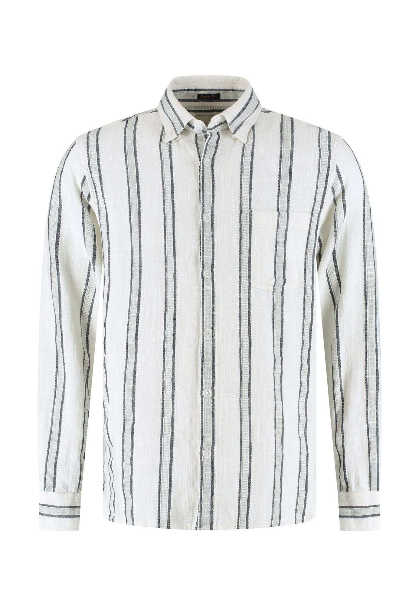 Dstrezzed Camisa 'Scott'  gris / gris oscuro / blanco