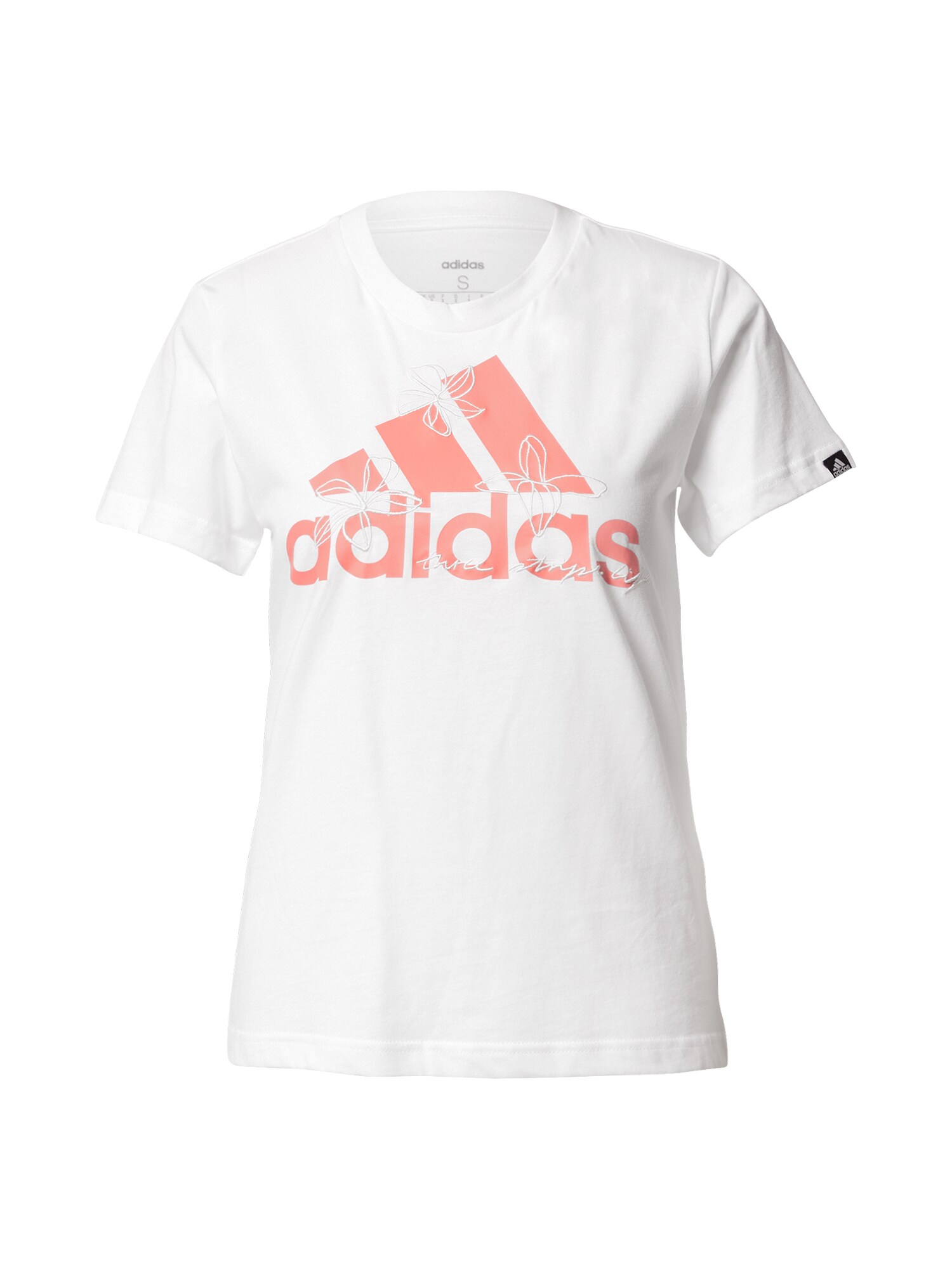 ADIDAS PERFORMANCE Sportiniai marškinėliai  lašišų spalva / balta