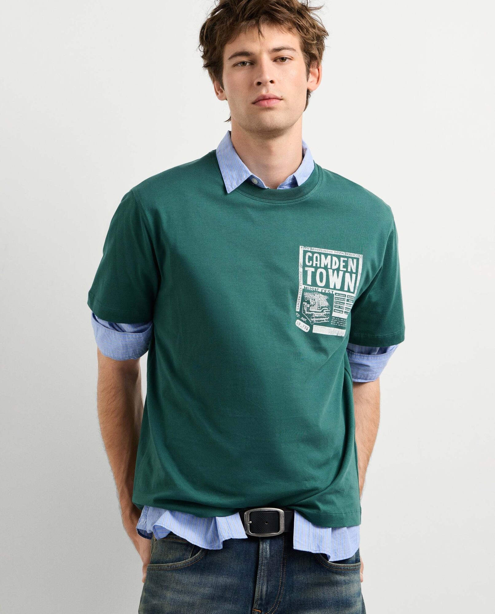 Pepe Jeans Camiseta 'Jess' jade / blanco – imagen 2