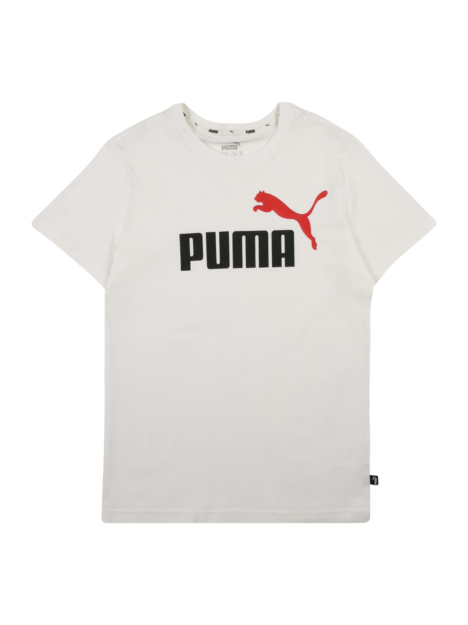 PUMA Tričko  tmavočervená / čierna / biela