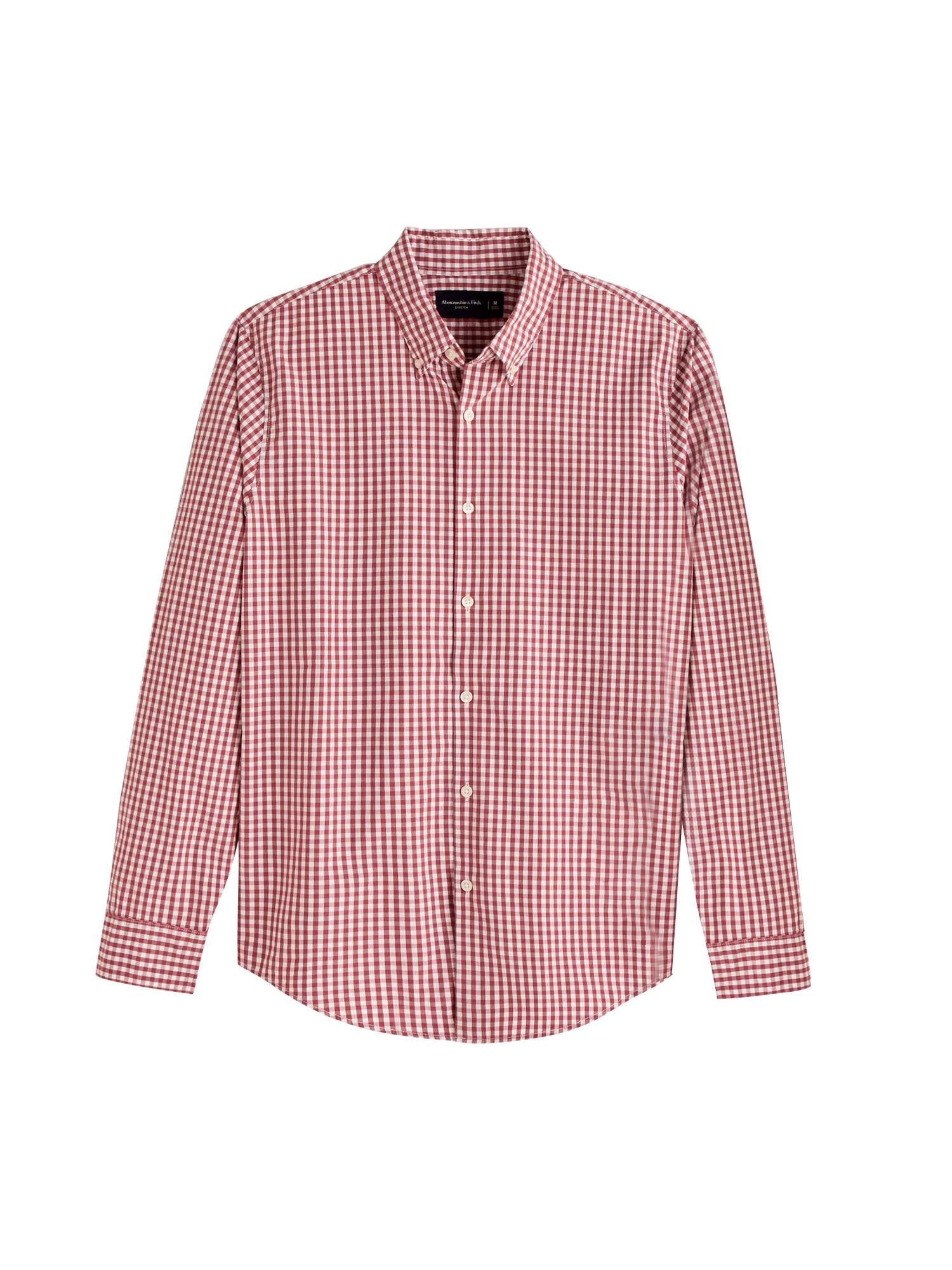 Abercrombie & Fitch Dalykiniai marškiniai 'GINGHAM'  burgundiško vyno spalva