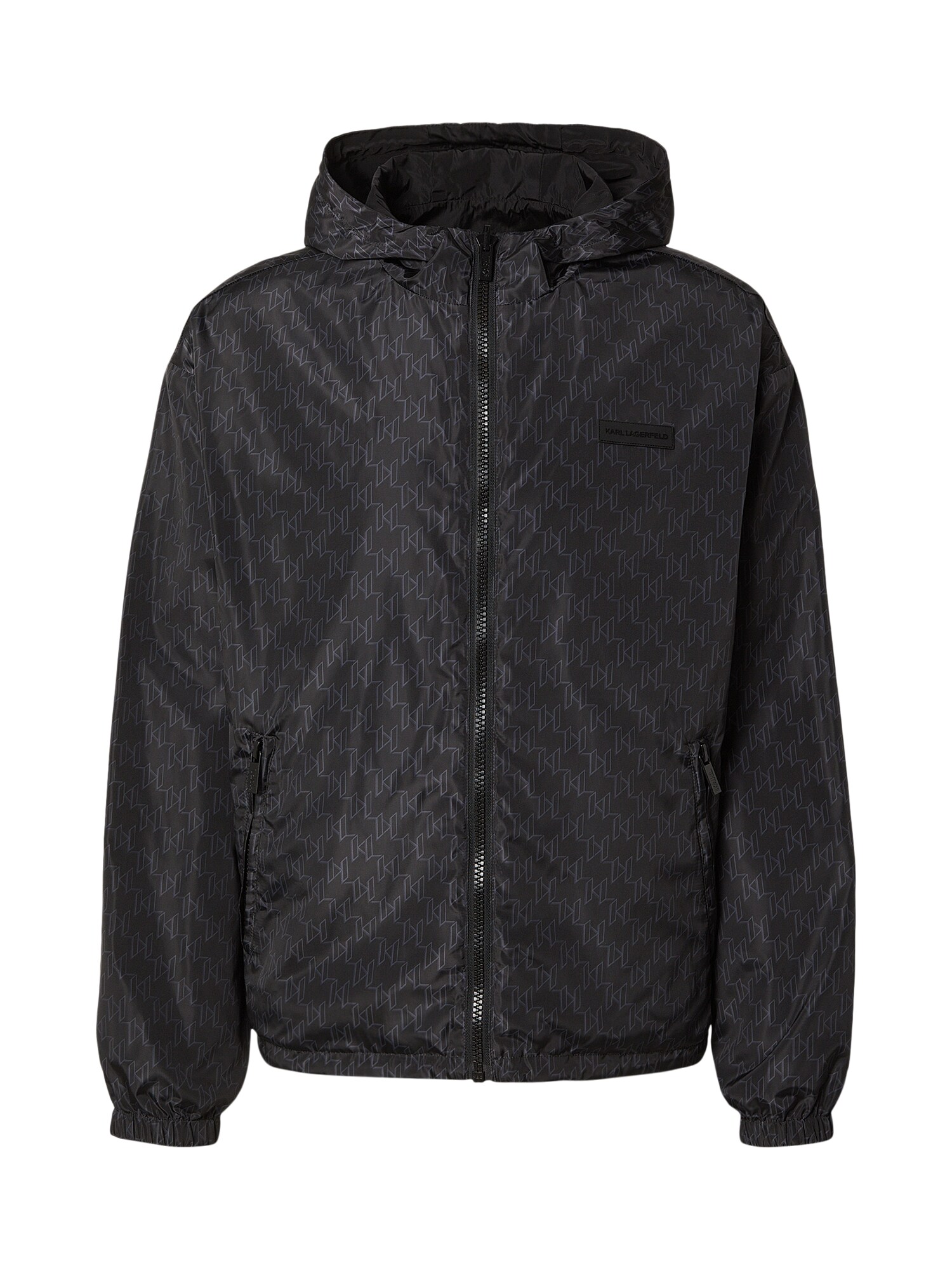 Karl Lagerfeld Geacă de primăvară-toamnă  gri grafit / negru