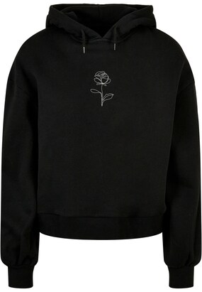 Merchcode Sweatshirt ‘Spring – Rose’ Zwart / Wit