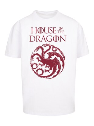 F4NT4STIC Shirt ‘House Of The Dragon Targaryen’ Wijnrood / Wit