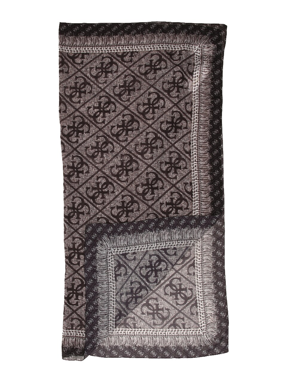 Scarf 'KIRSTEN' grå / svart