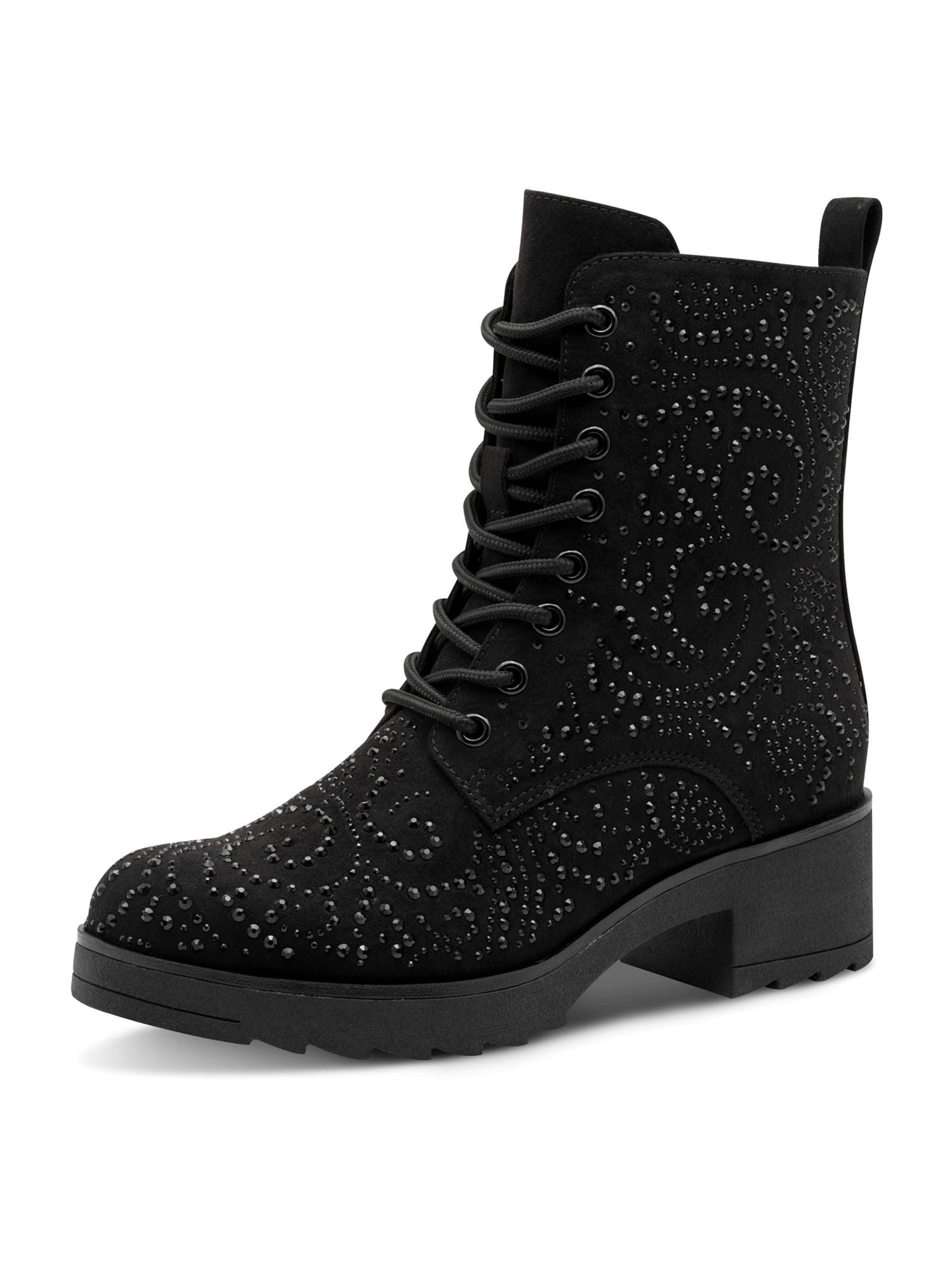 MARCO TOZZI Ghete cu șireturi  negru