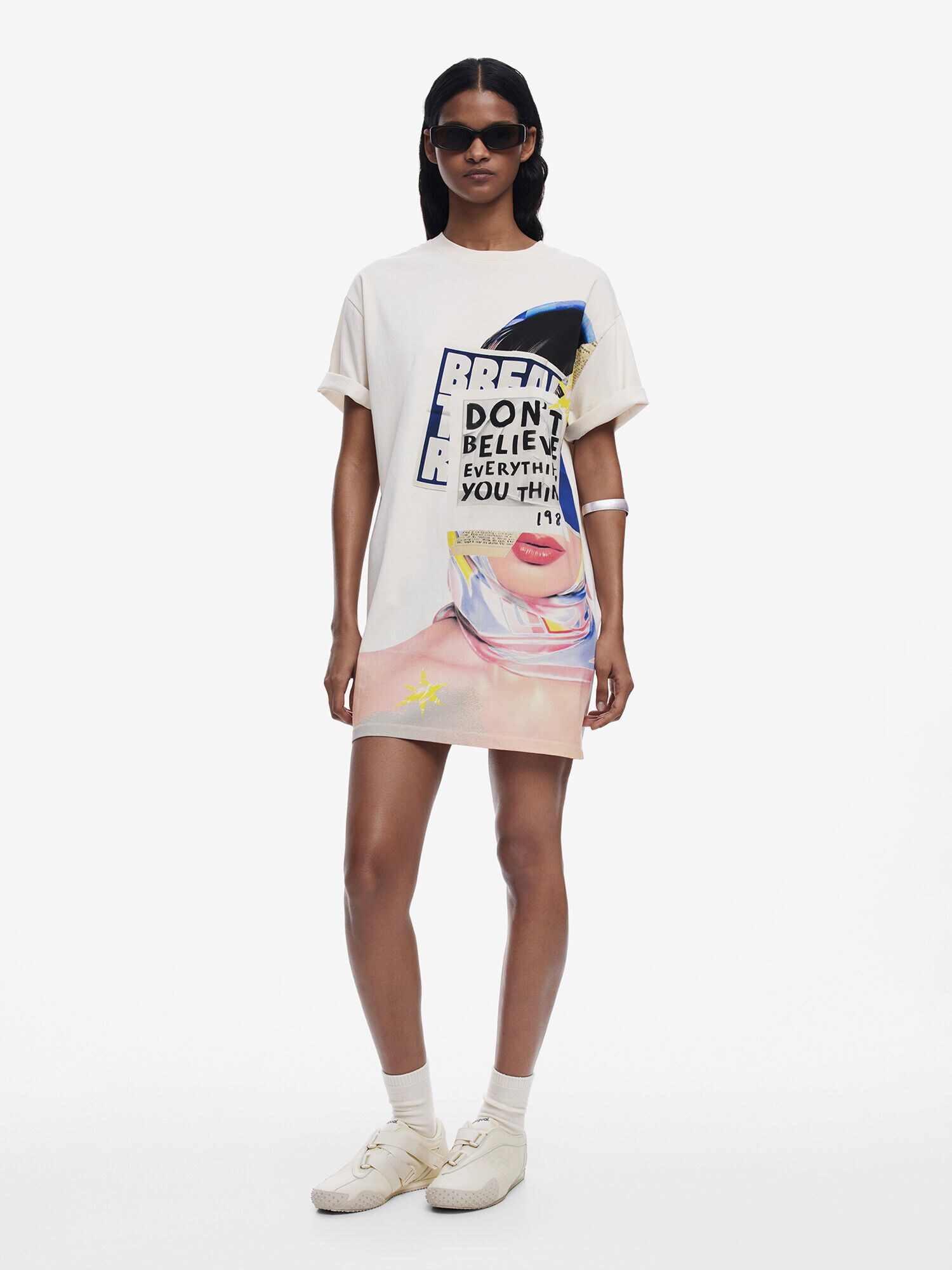 Desigual Ruha  ekrü / tengerészkék / sárga / fekete termék 2. képe