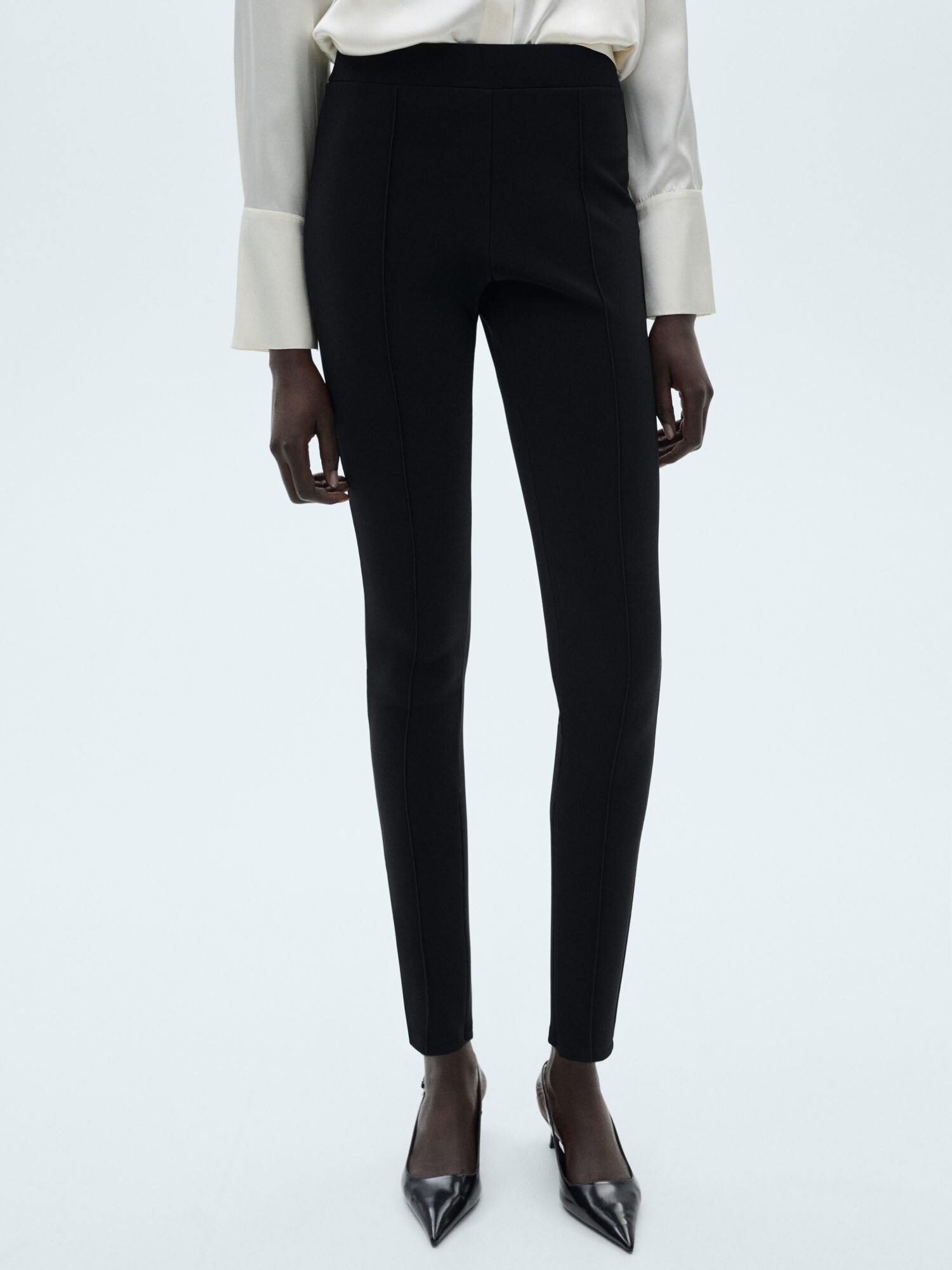 MANGO Leggings 'LEZIP'  fekete termék 2. képe