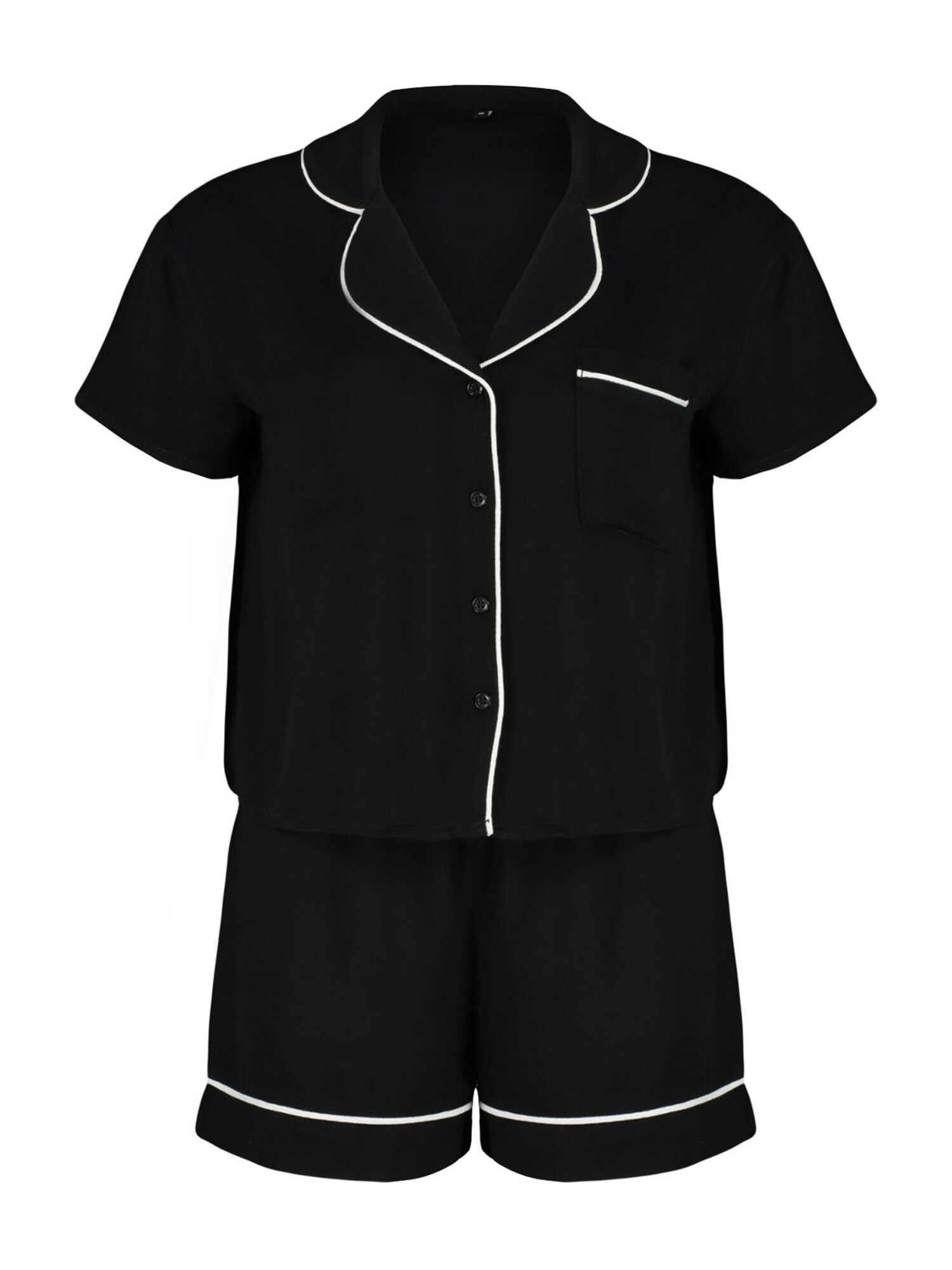 Trendyol Pantaloni scurți  negru / alb