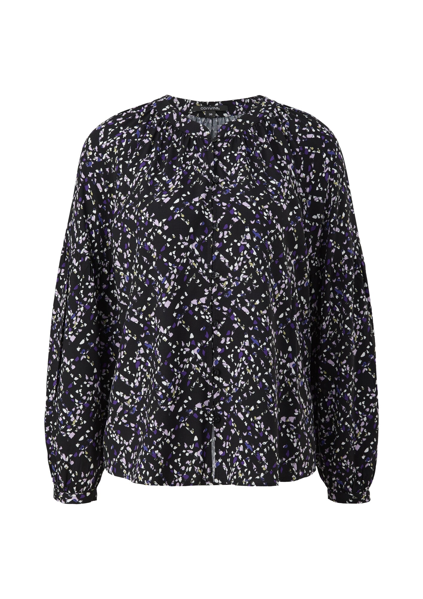 COMMA Blusa  cinzento / roxo / preto / branco