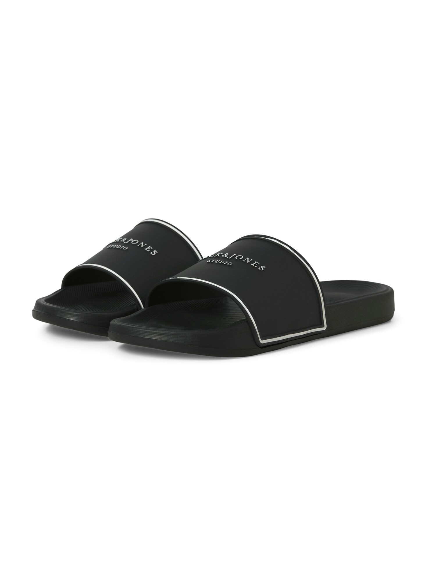 JACK & JONES Šľapky  čierna / biela (obrázok 2)
