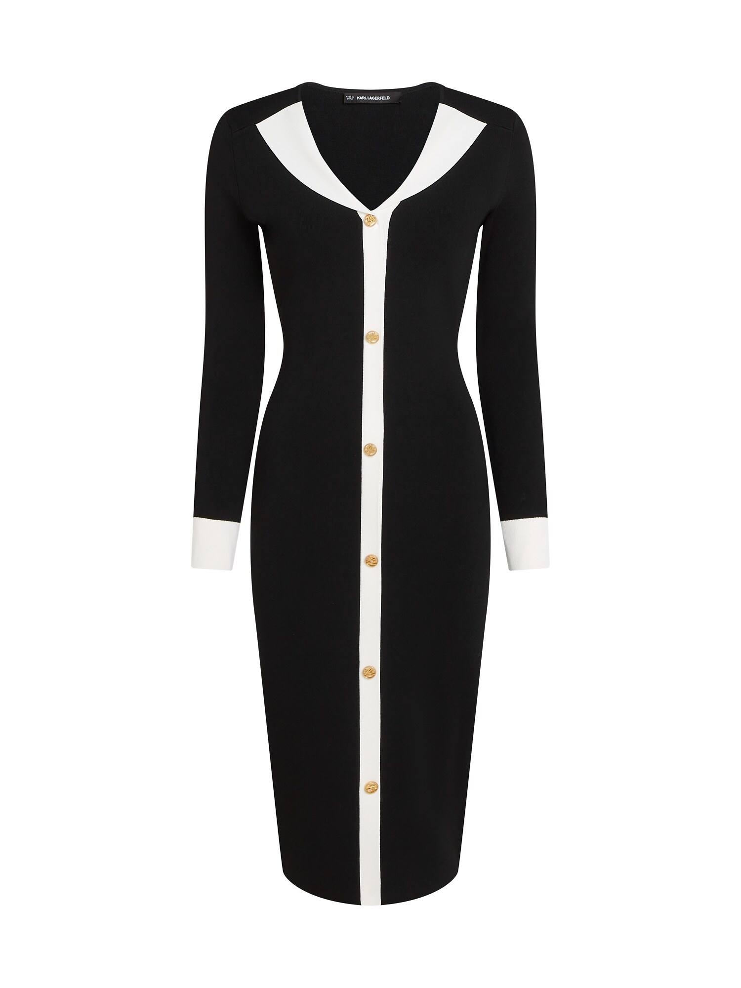 Karl Lagerfeld Rochie  negru / alb