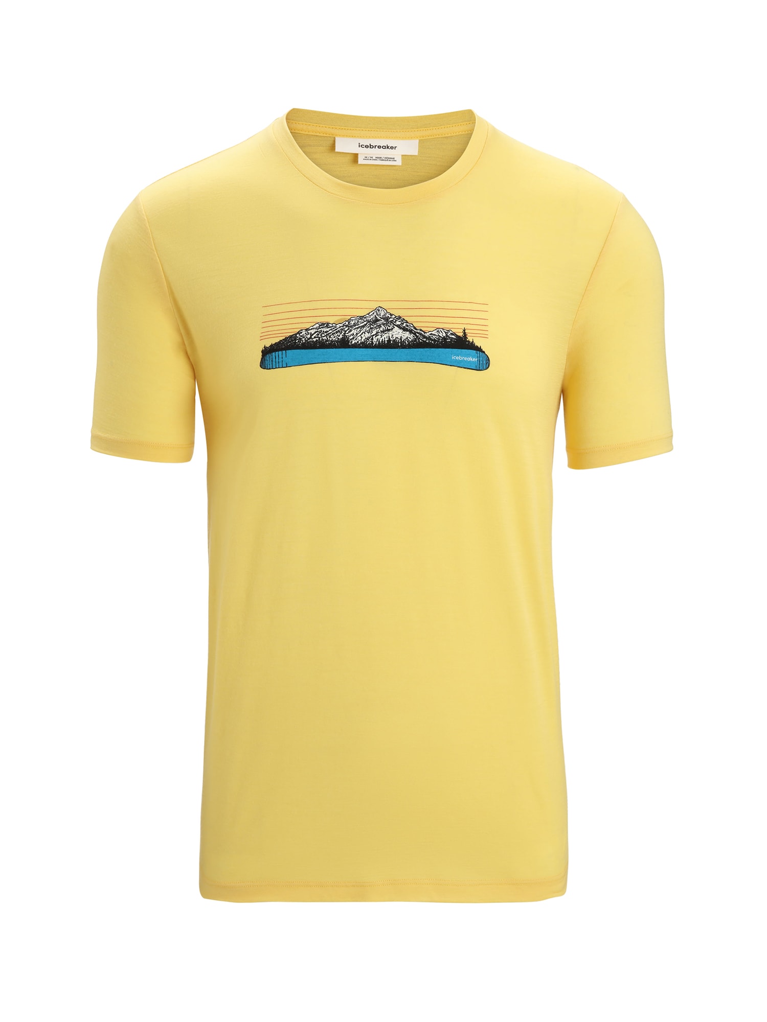 ICEBREAKER Funkčné tričko  neónovo modrá / žltá / čierna / biela