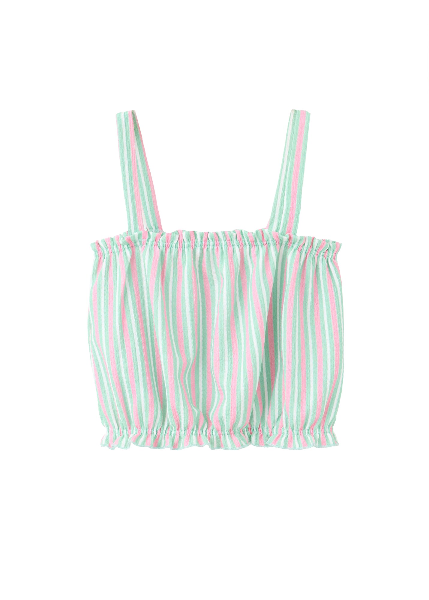 MANGO KIDS Top 'GUMYSET'  svetlozelená / ružová / biela
