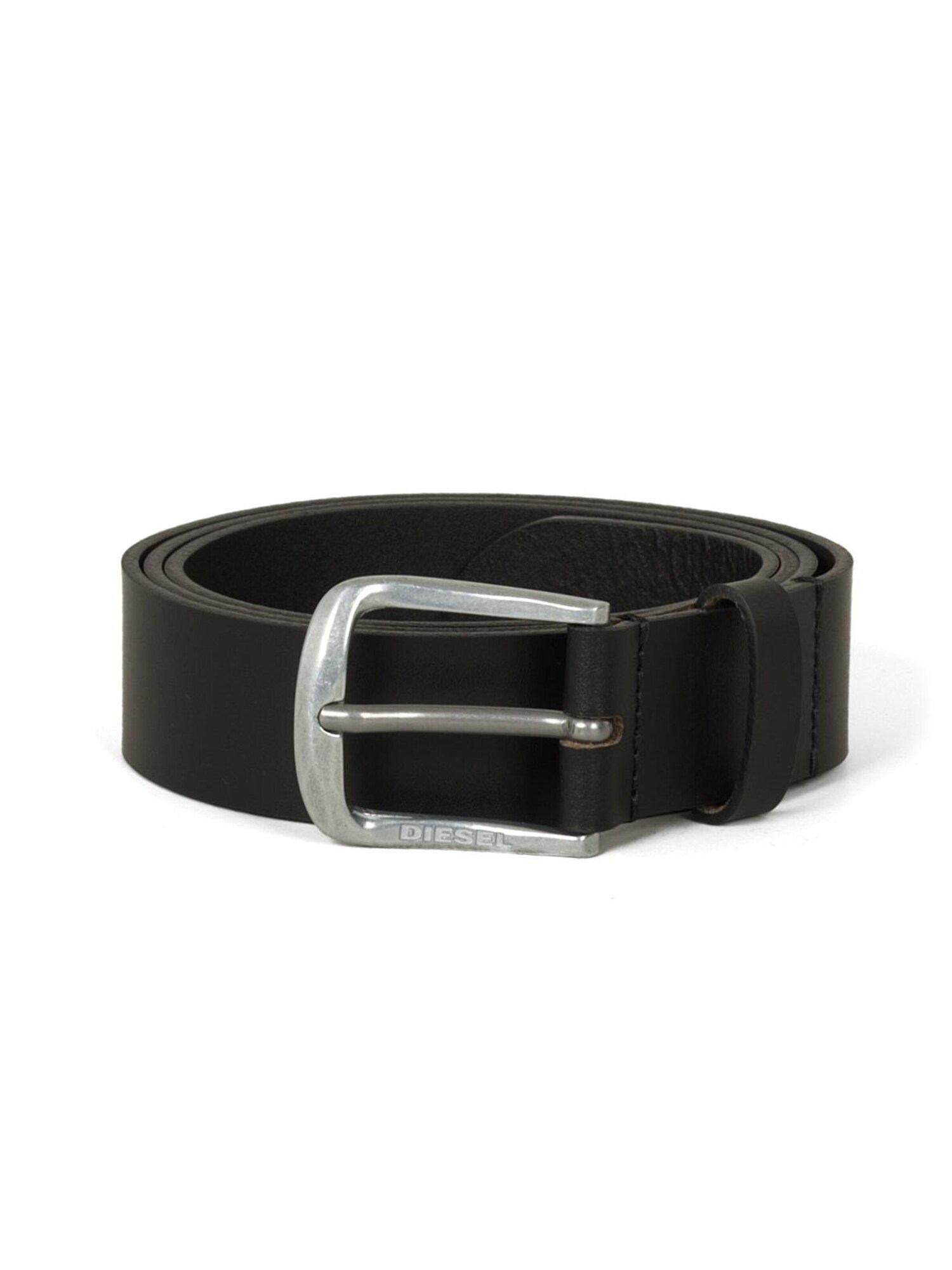 DIESEL Curea LOGO B-BASIC LEATHER BELT negru denim