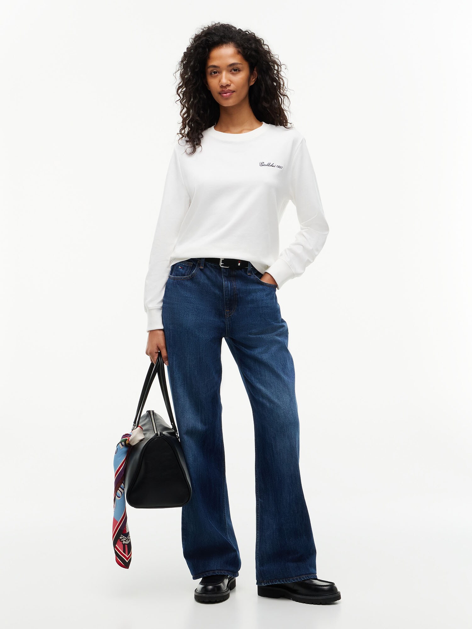 Tommy Jeans Camiseta  negro / blanco – imagen 16