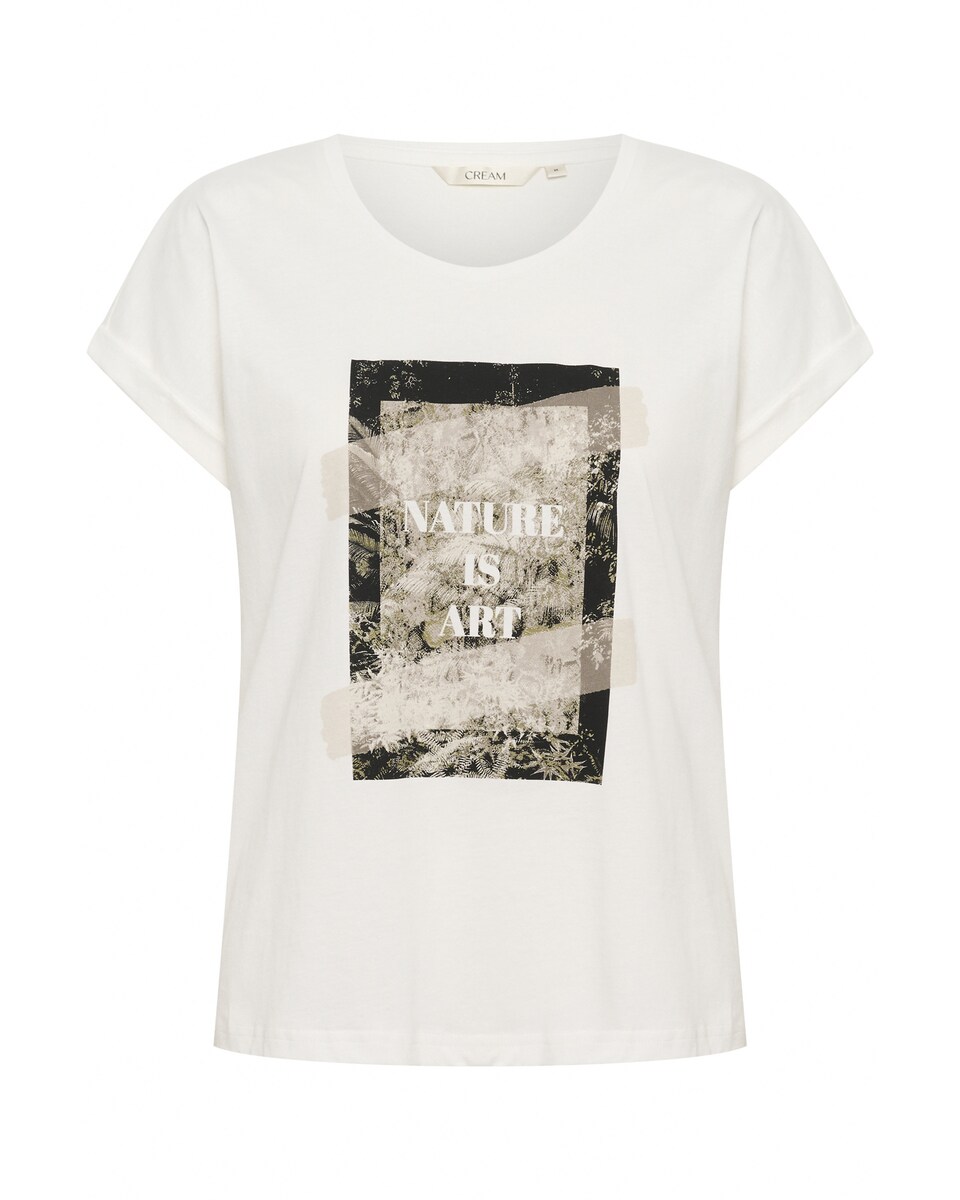 T-shirt 'CRSita' beige / oliv / svart
