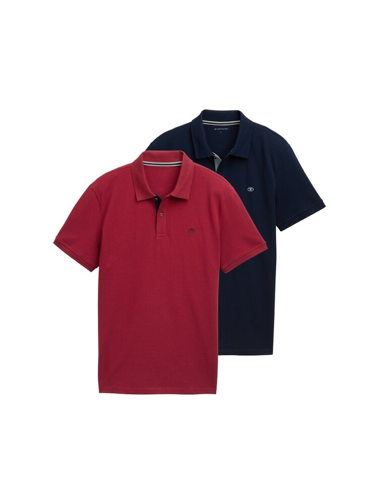 TOM TAILOR Poloshirt Herren Größe S dunkelblau / dunkelrot