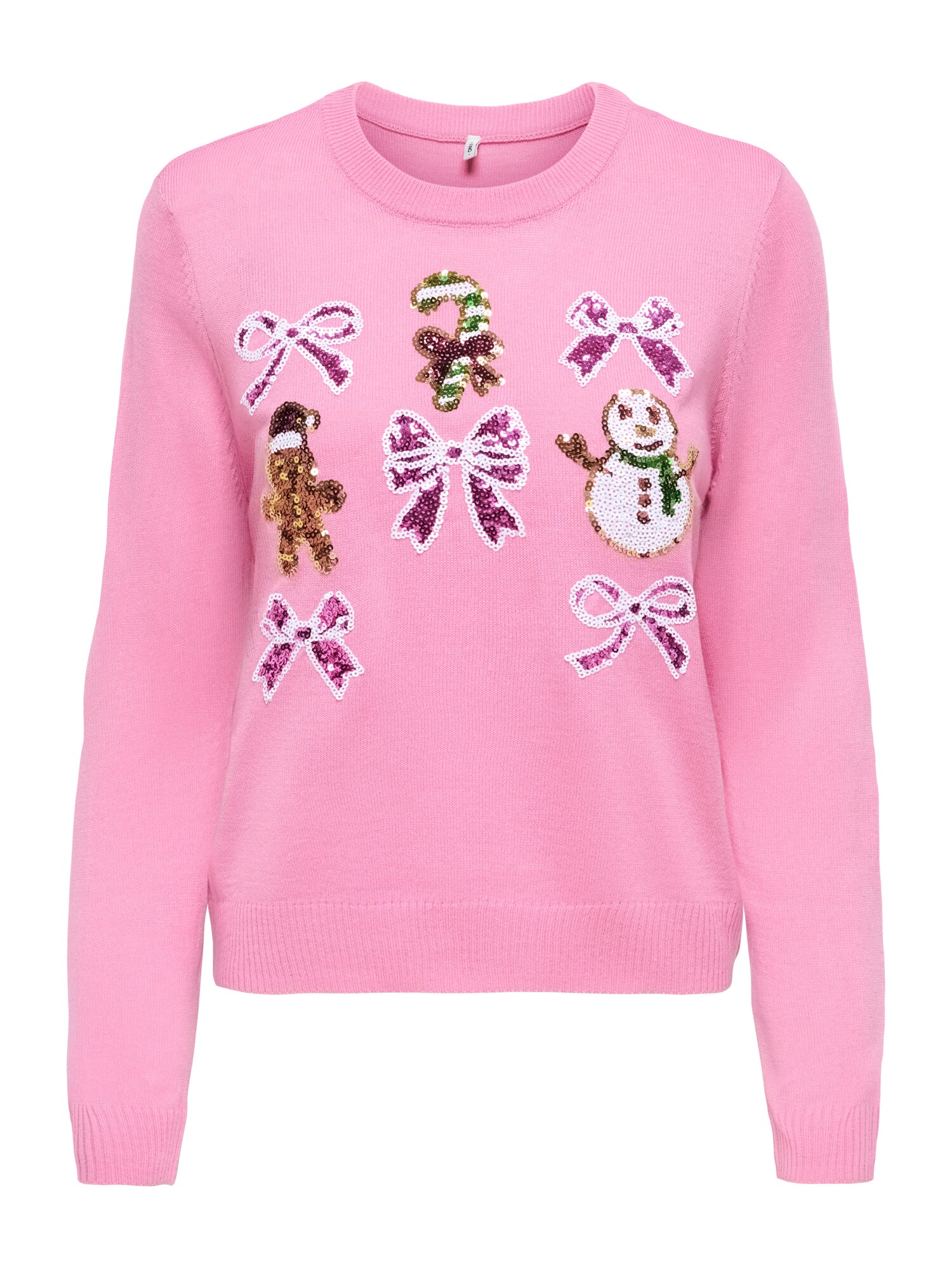 ONLY Pulover 'ONLXmas' tamno zelena / roza / svijetloroza / bijela