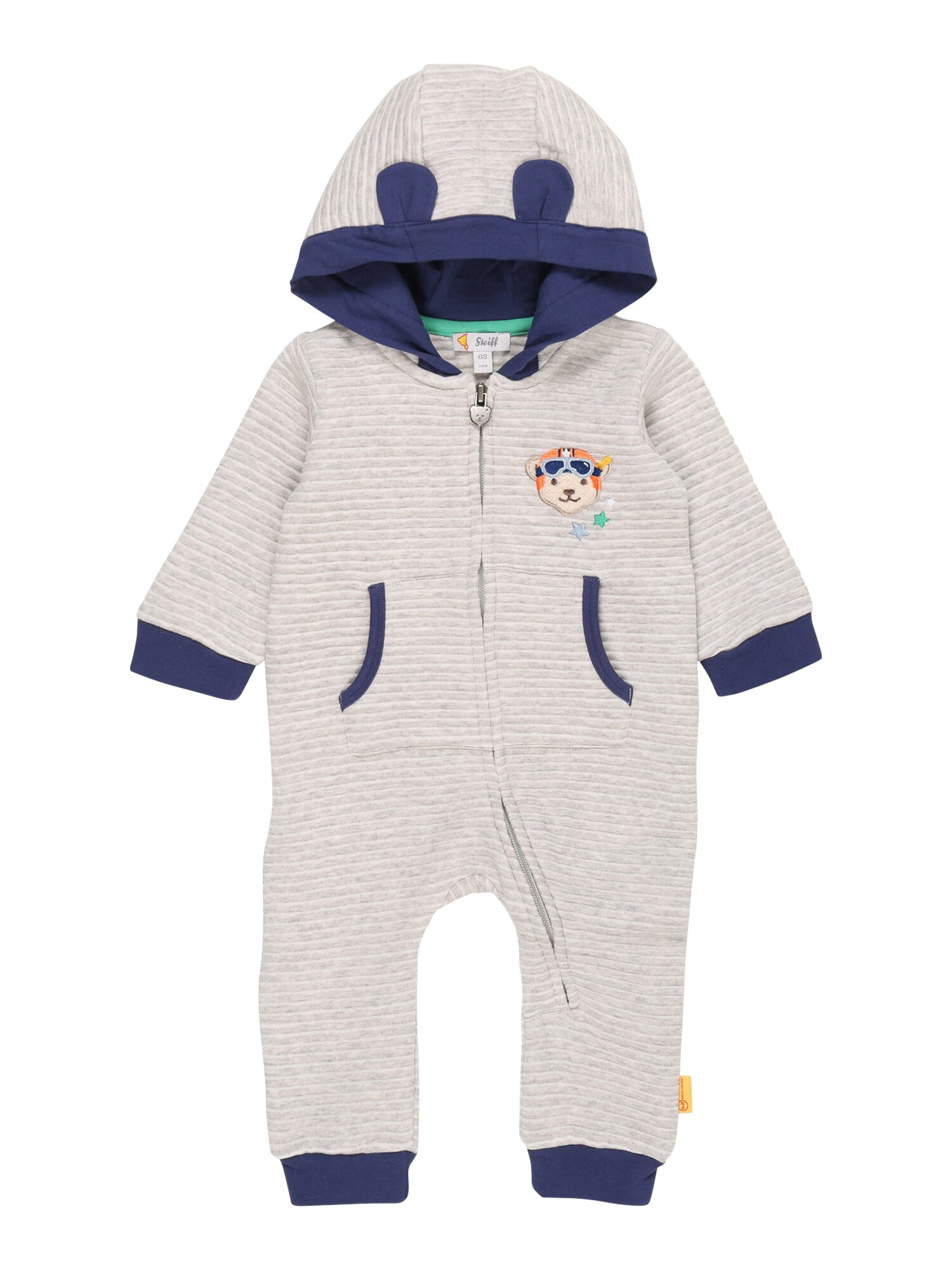 Steiff Collection Kombinezonas  margai pilka / šviesiai pilka / tamsiai mėlyna / oranžinė / turkio spalva