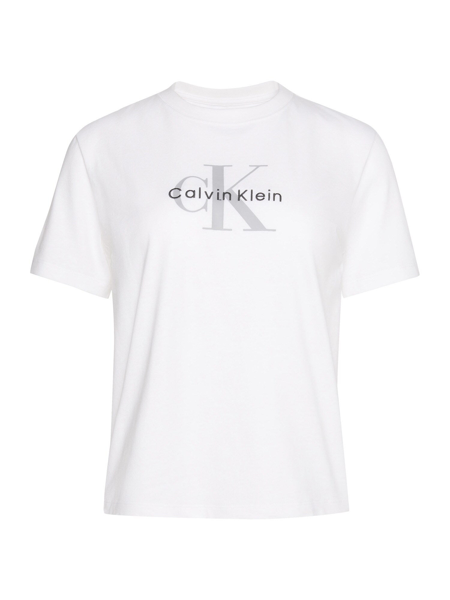 Calvin Klein Jeans Tricou  gri / alb