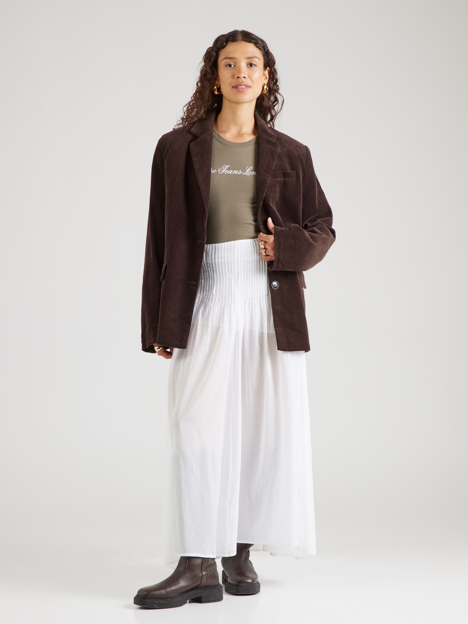 Pepe Jeans Tričko 'SENA' olivová / biela (obrázok 4)